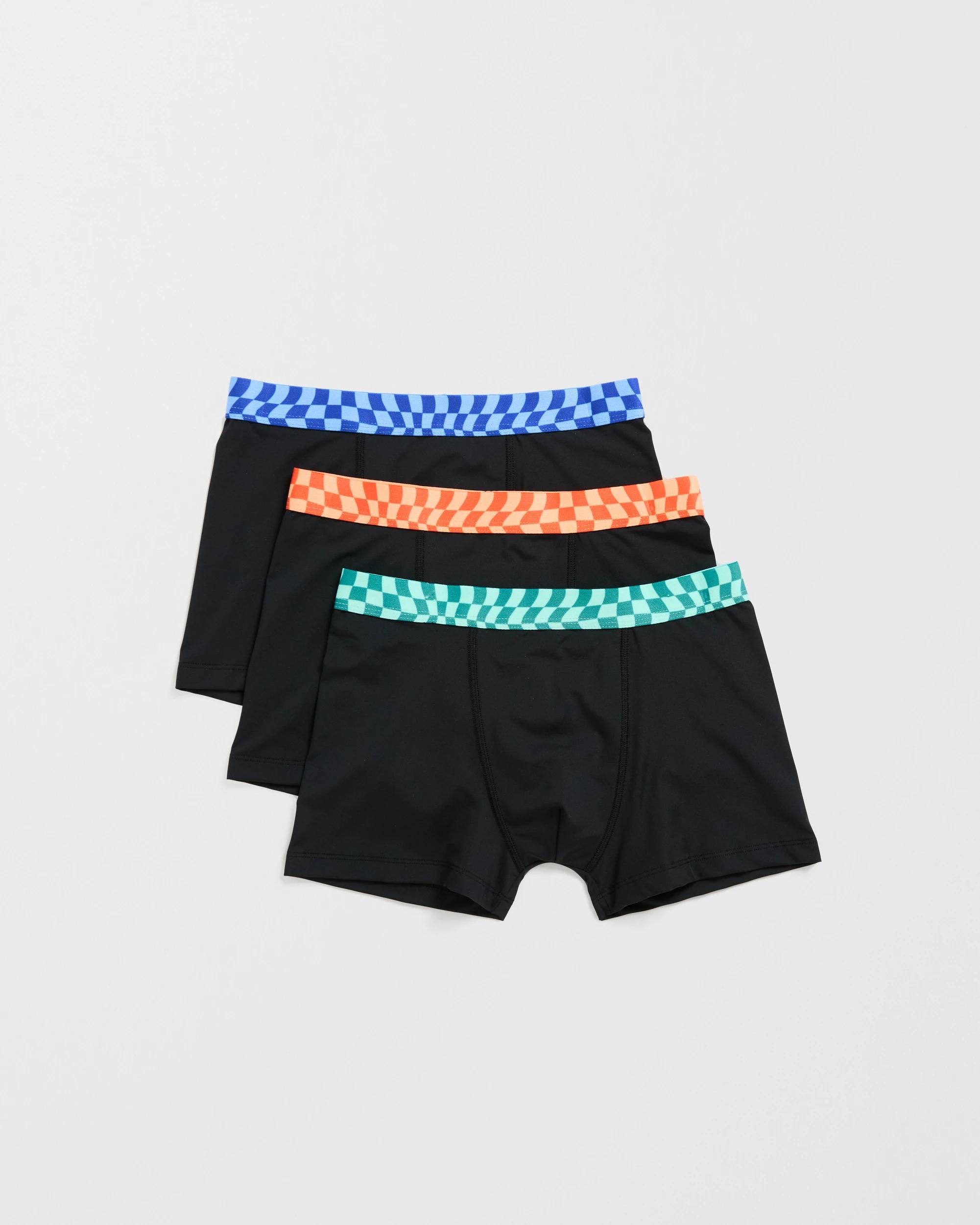 1 Maxx 3 Pack Older Boys Hang Trunks BLACK, 1 of 1