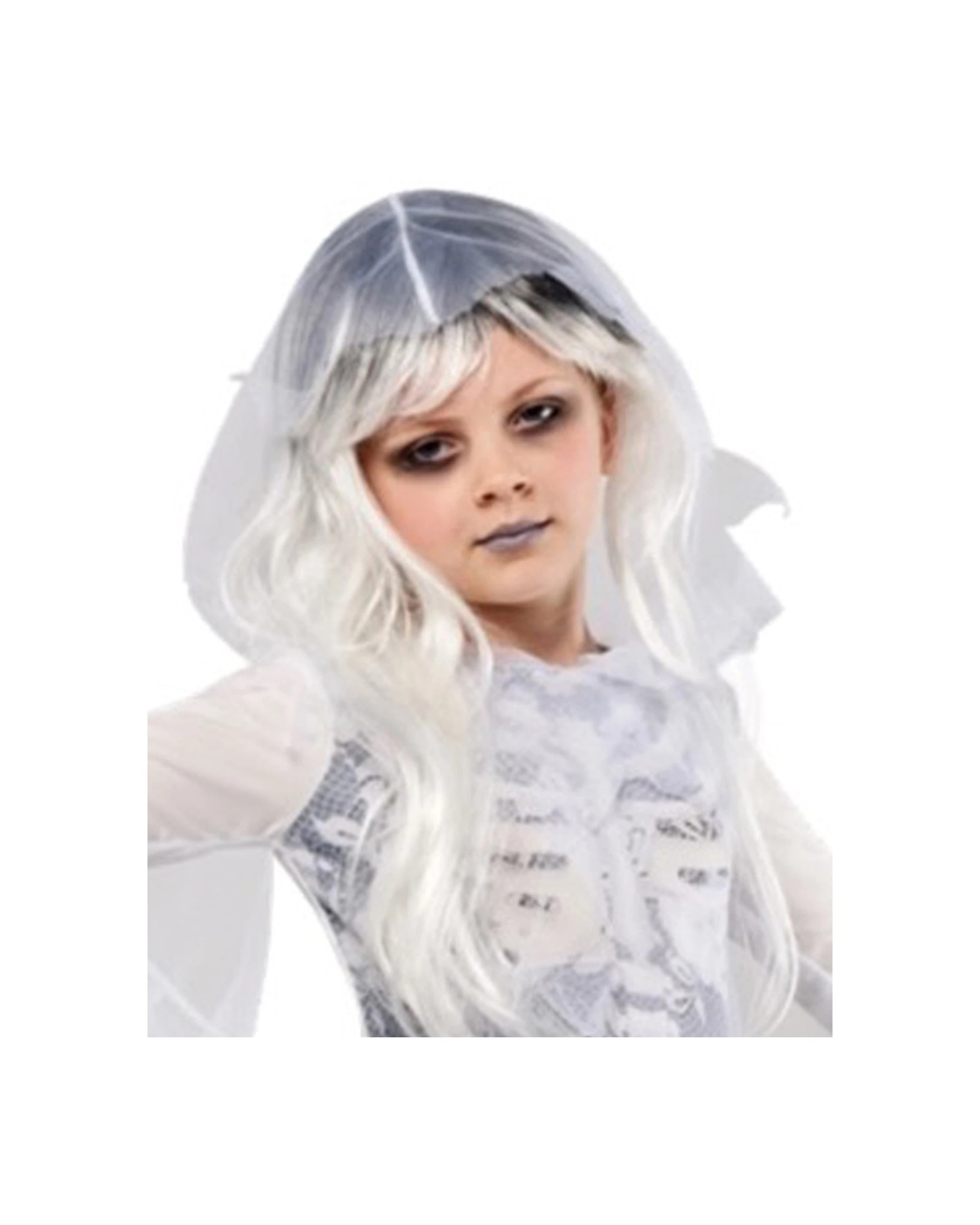 2 Rubies Ghostly Girl Costume Party Dress-Up Size M - White, 2 of 3