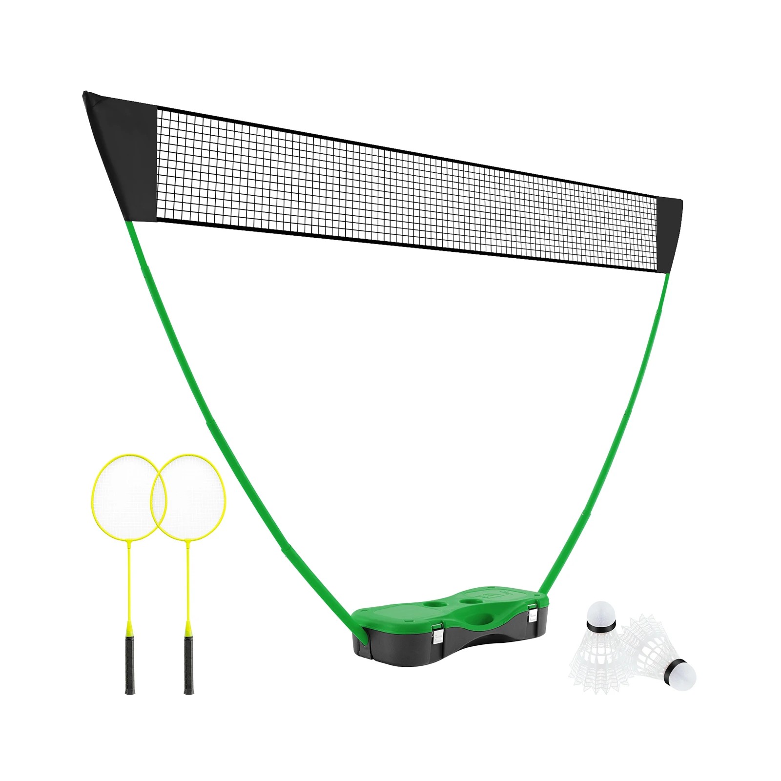 1 Costway Badminton Tennis Net Set Light Portable Foldable Volleyball Kit Outdoor Fitness Sports - Green, 1 of 3