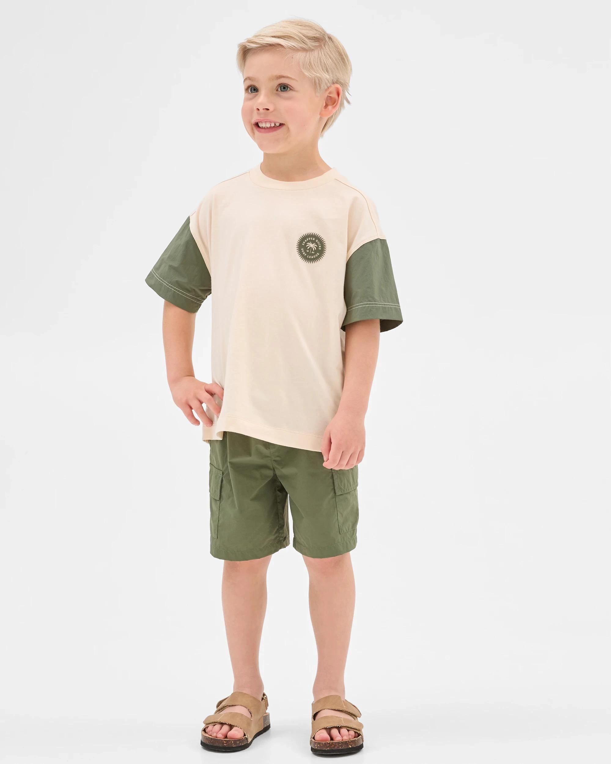 1 Target Recycled Nylon Cargo Shorts KHAKI, 1 of 7