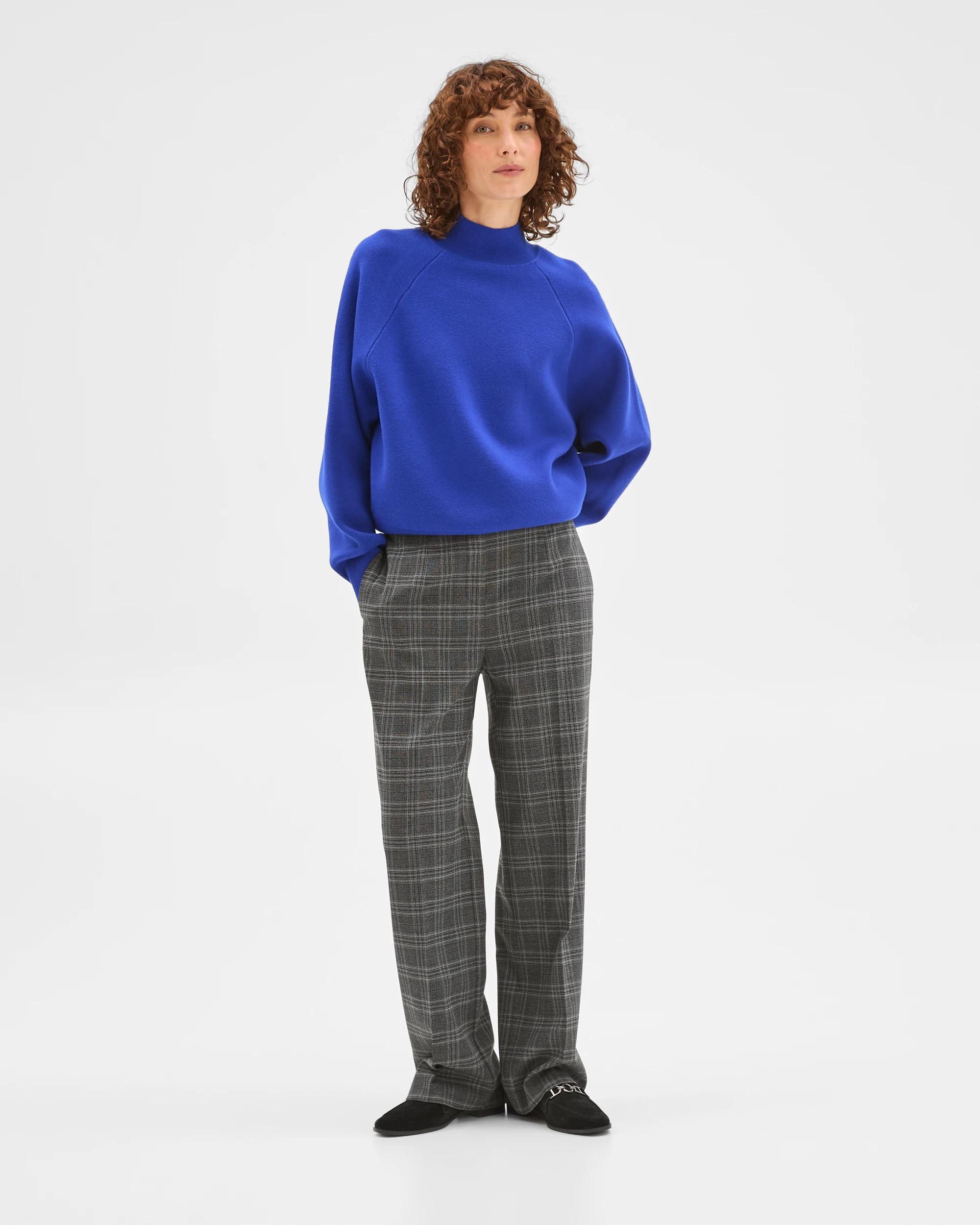 3 Preview Raglan Detail High Neck Jumper COBALT BLUE, 3 of 9