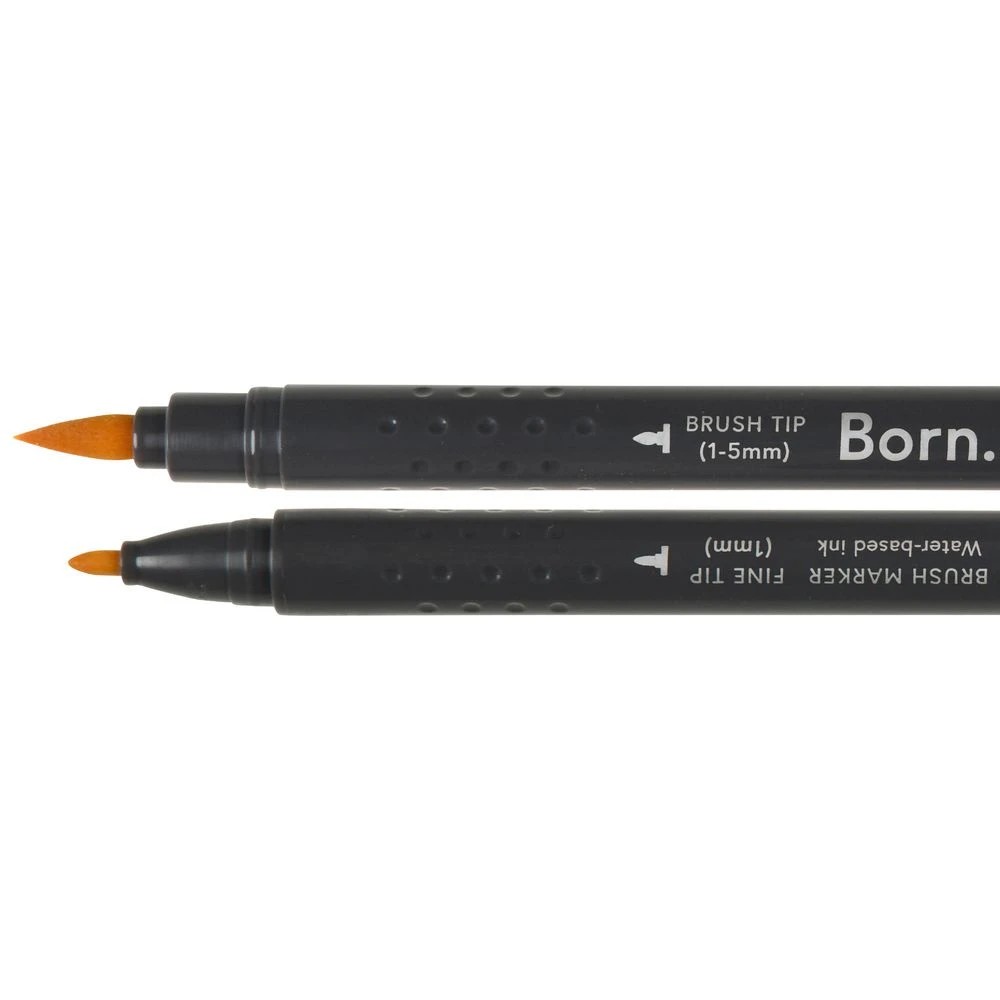 2 Born Professional Brush Dual-Tip Marker Lemon 005, 2 of 4