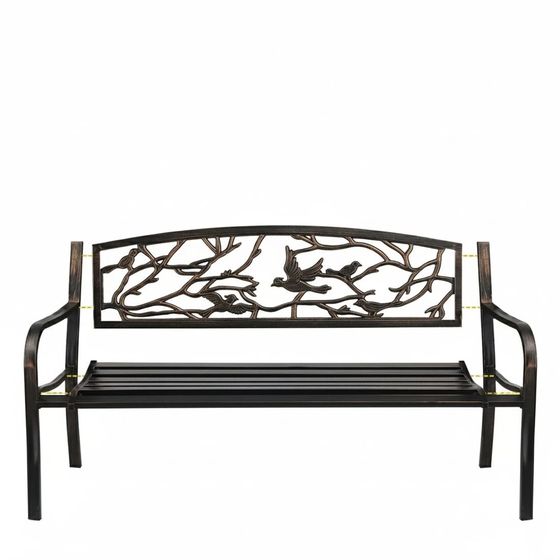 6 Gardeon Outdoor Bench Seat Garden Steel Outdoor Furniture 3 Seater Park - Bronze, 6 of 6