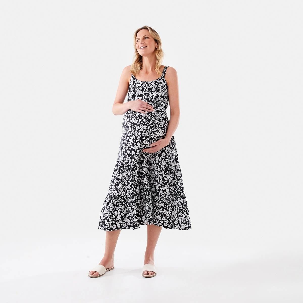 1 Maternity Sleeveless Dress Floral, 1 of 7