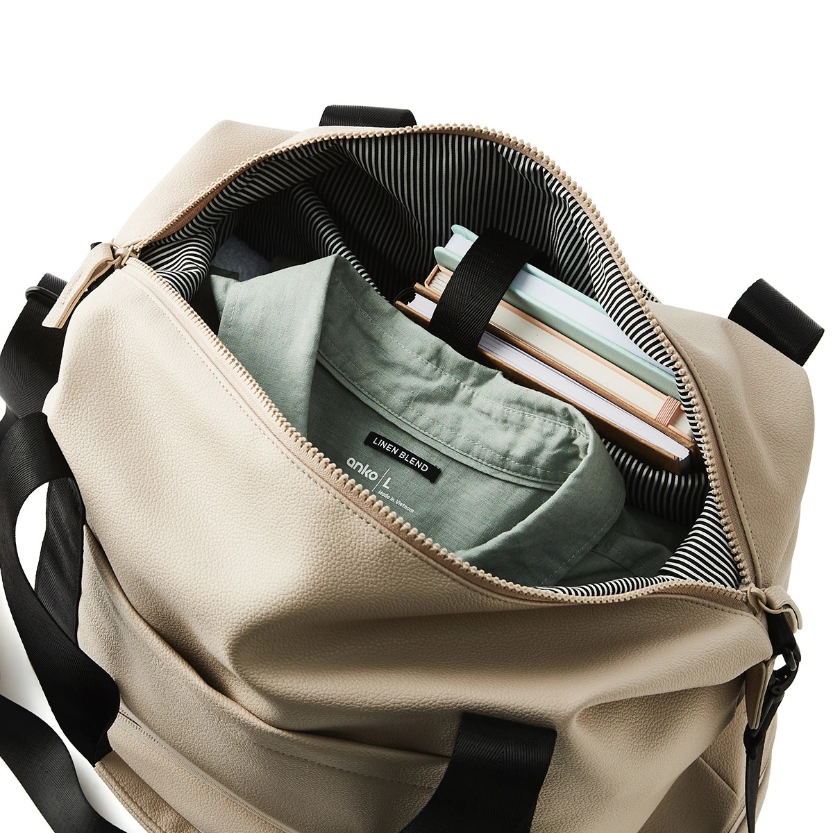 5 PU Weekender Bag - Beige, 5 of 10