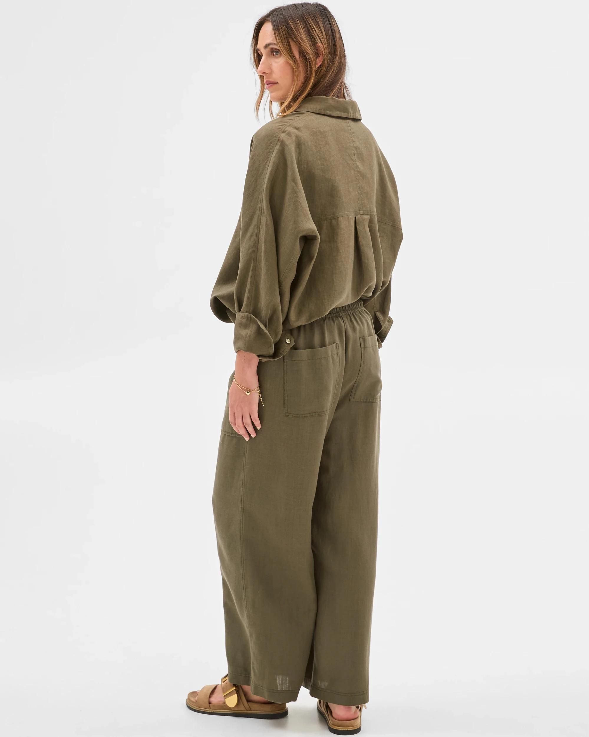 5 Target Linen Blend Patch Pocket Pants WILLOW GREEN, 5 of 5