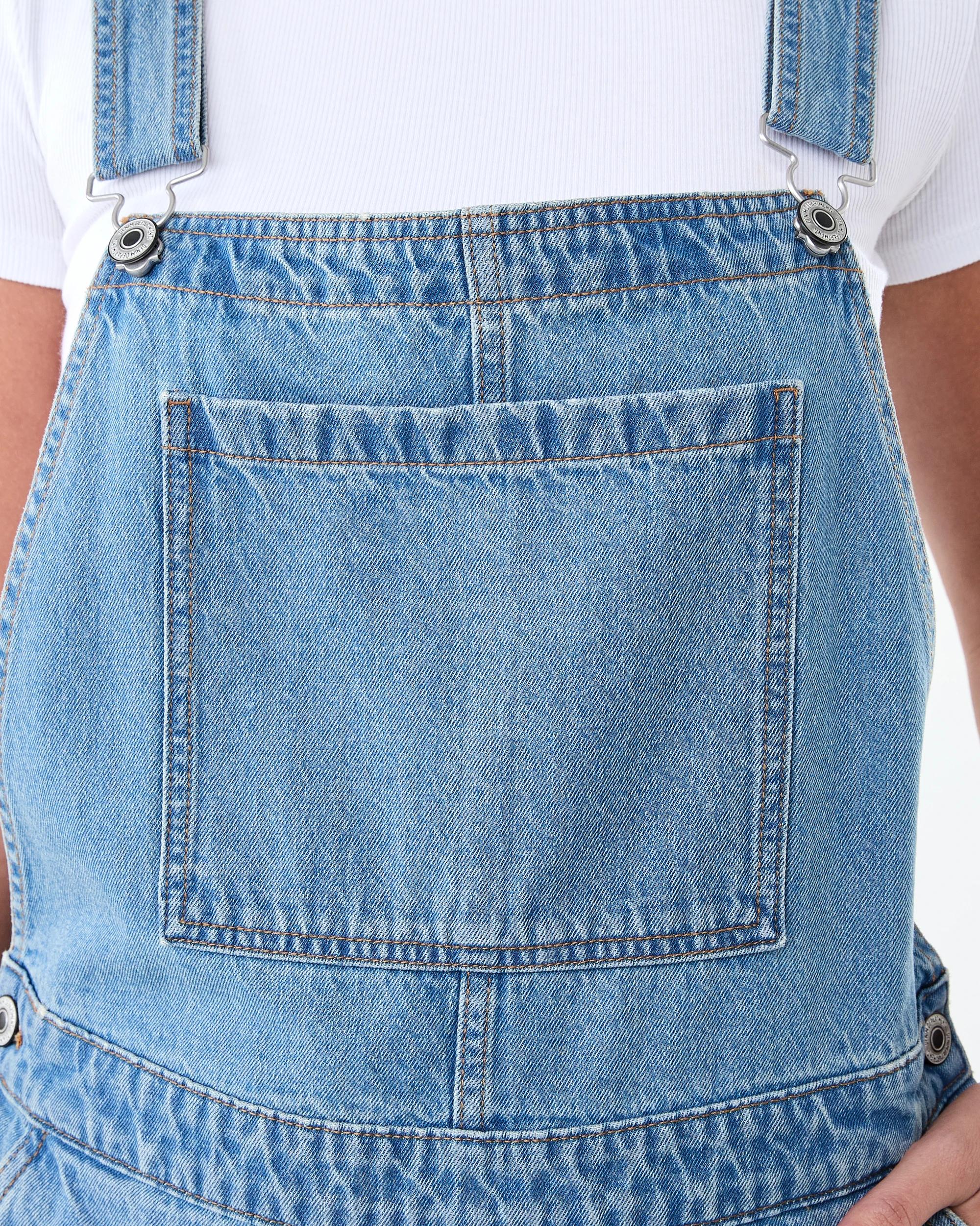 7 Denim Shortalls Light Wash, 7 of 10