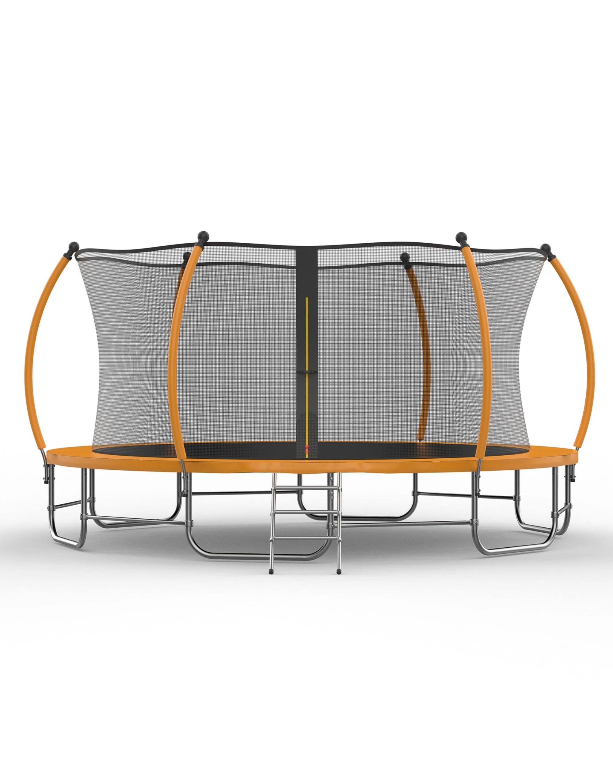 2 Advwin 12FT Trampoline Outdoor for Kids w/Safety Enclosure Net, Ladder, Max Limit 150 kg，Orange, 2 of 6