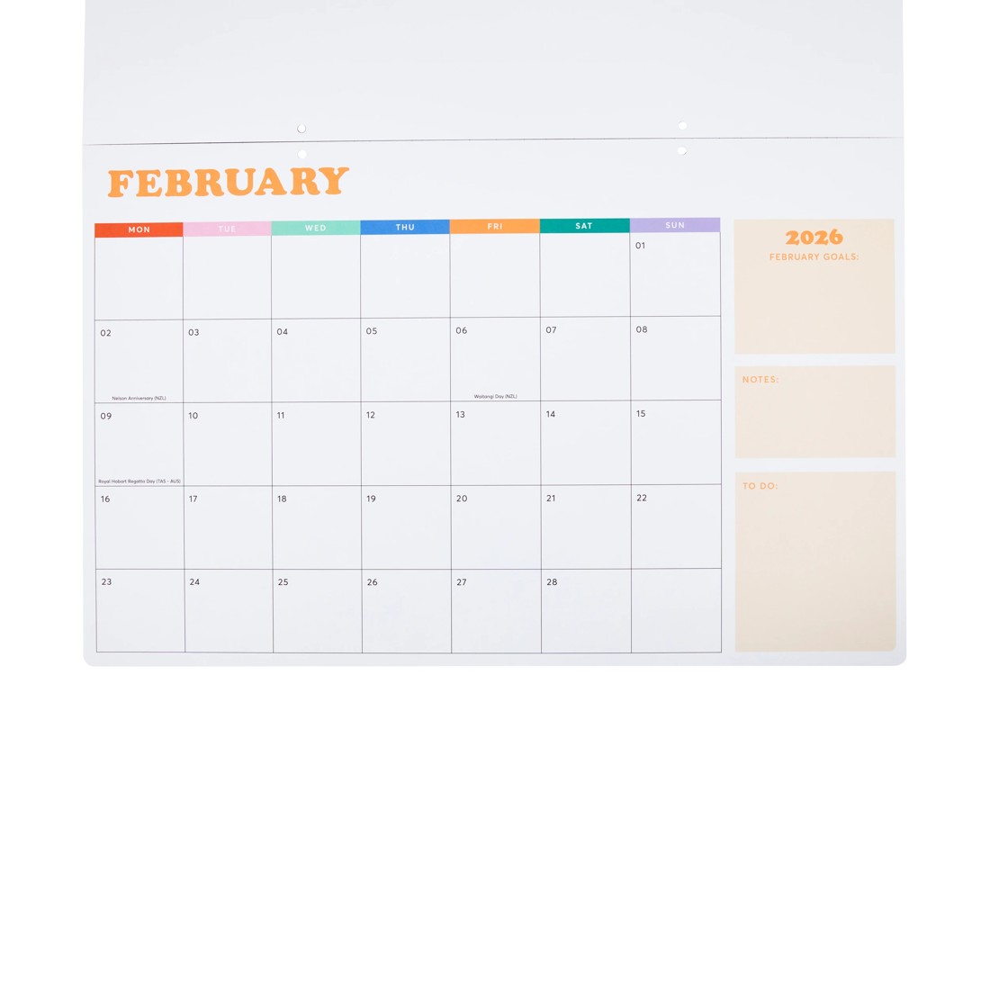 2 2026 Wall Jumbo Colour Calendar, 2 of 4
