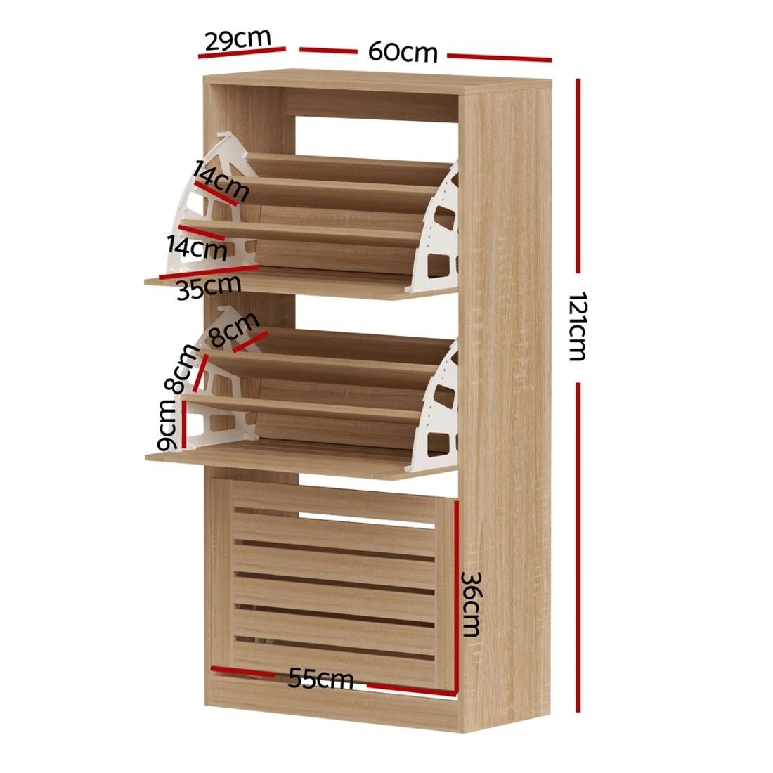 3 Artiss Shoe Cabinet Storage Drawer - Natural, 3 of 7
