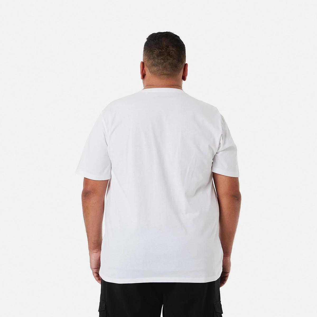 3 Men's Larger Size Basic Short Sleeve T-shirt White, 3 of 7