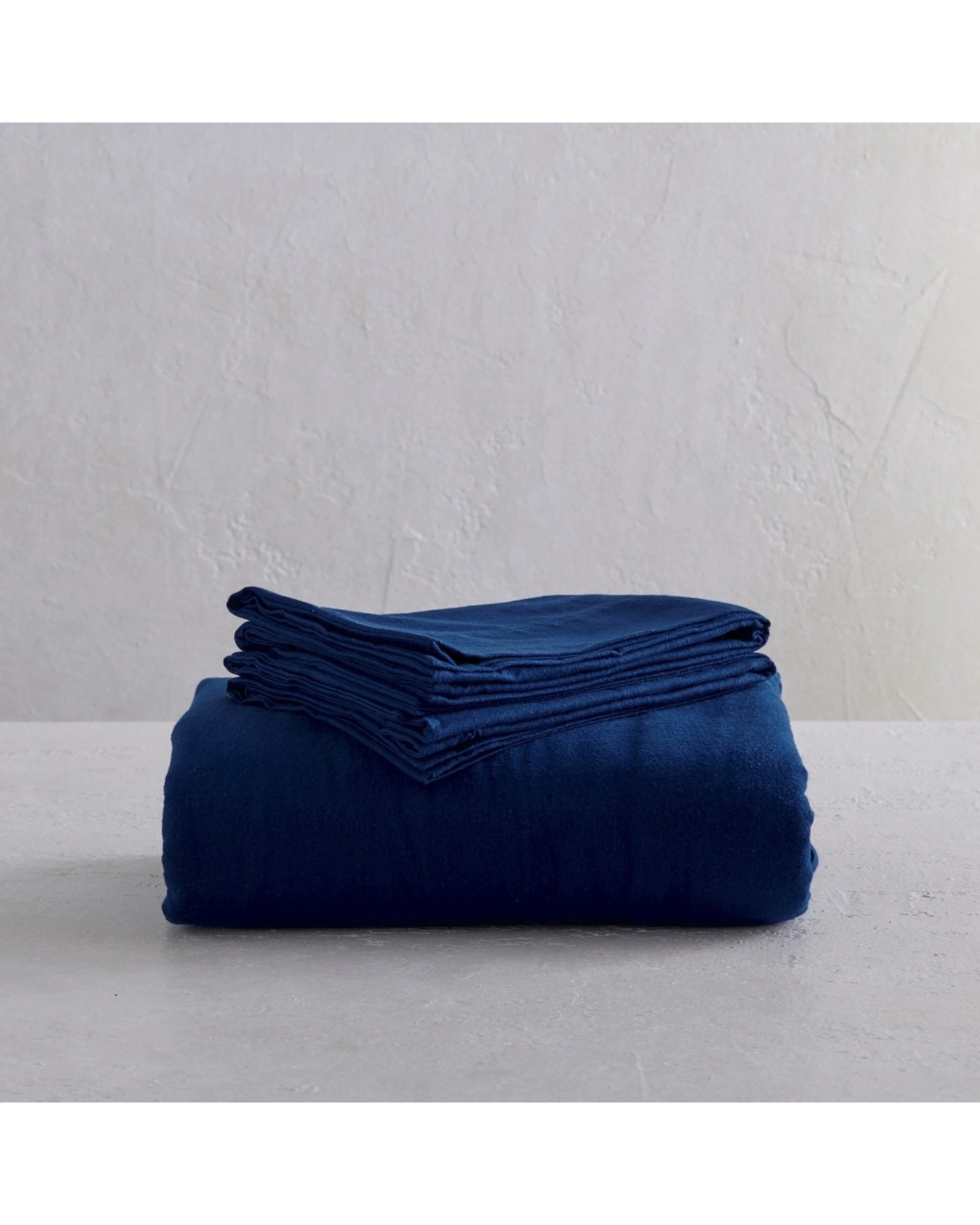 3 Bedding Co Organic Cotton Flannelette Quilt Cover Set Navy - Single Bed - Blue, 3 of 5