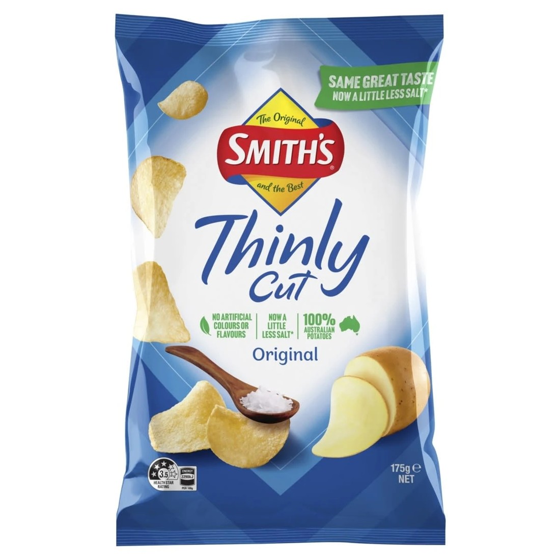 1 Smith's Thinly Cut Original Crisps 175g, 1 of 2