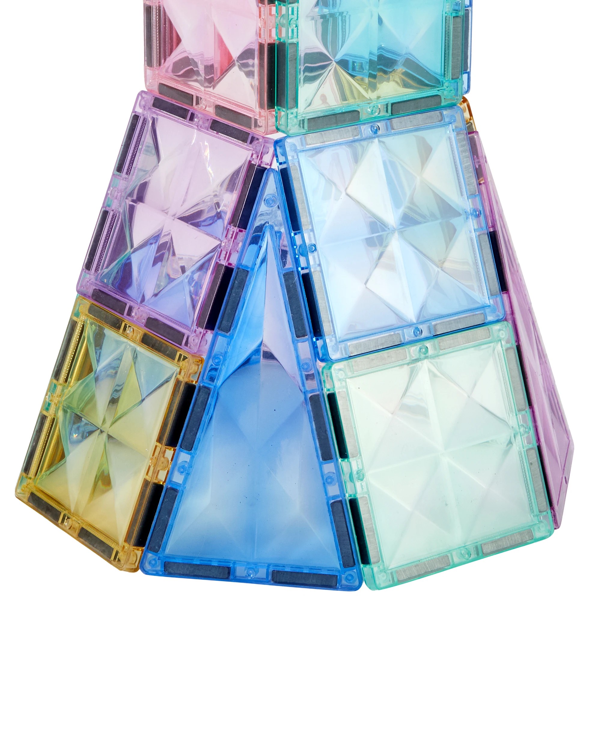 3 32 Piece Pastel Magnetic Tiles Set, 3 of 7