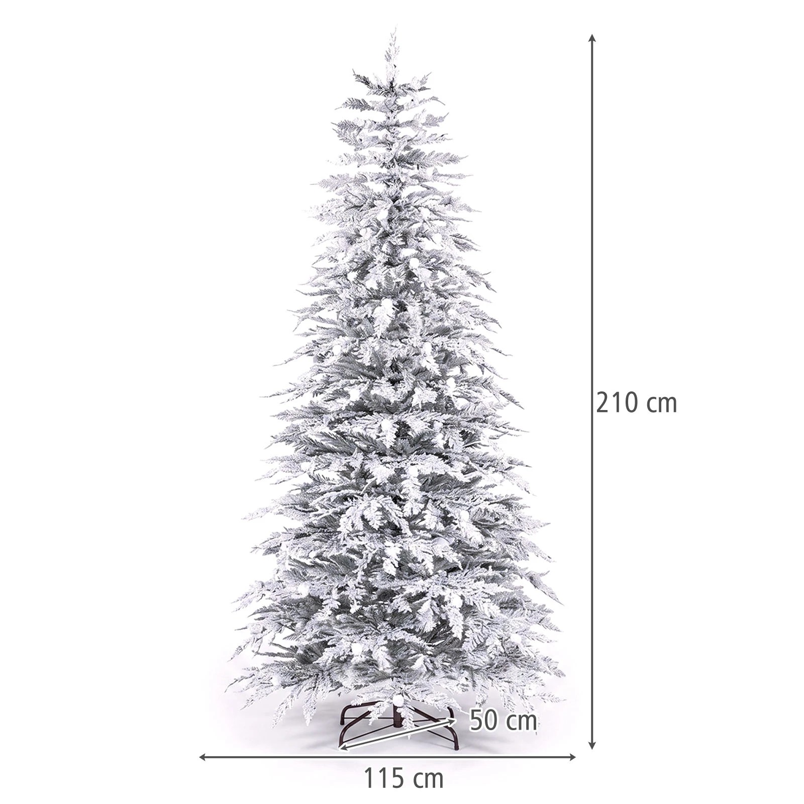 2 Costway 2.1M PE Artificial Christmas Tree w/85 Pine Cones Pre-Lit Cypress Xmas Tree 8-Mode, 2 of 8