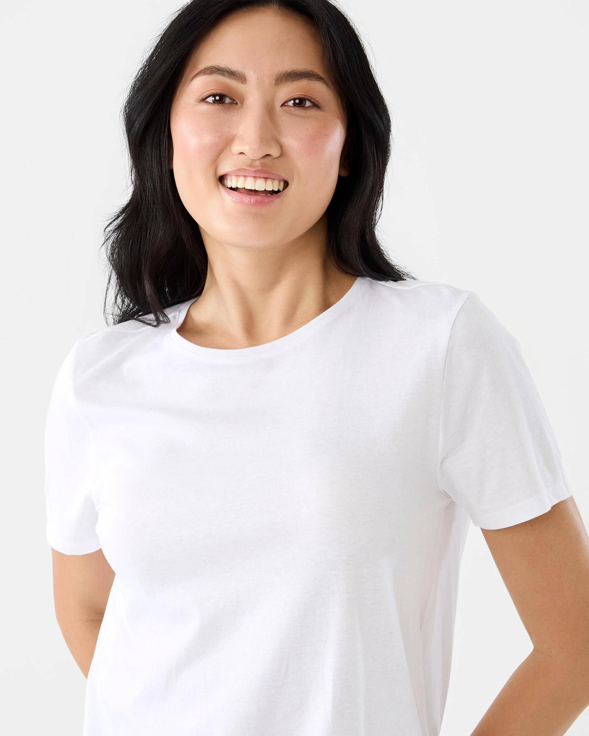 4 Short Sleeve Basic T-shirt White, 4 of 5