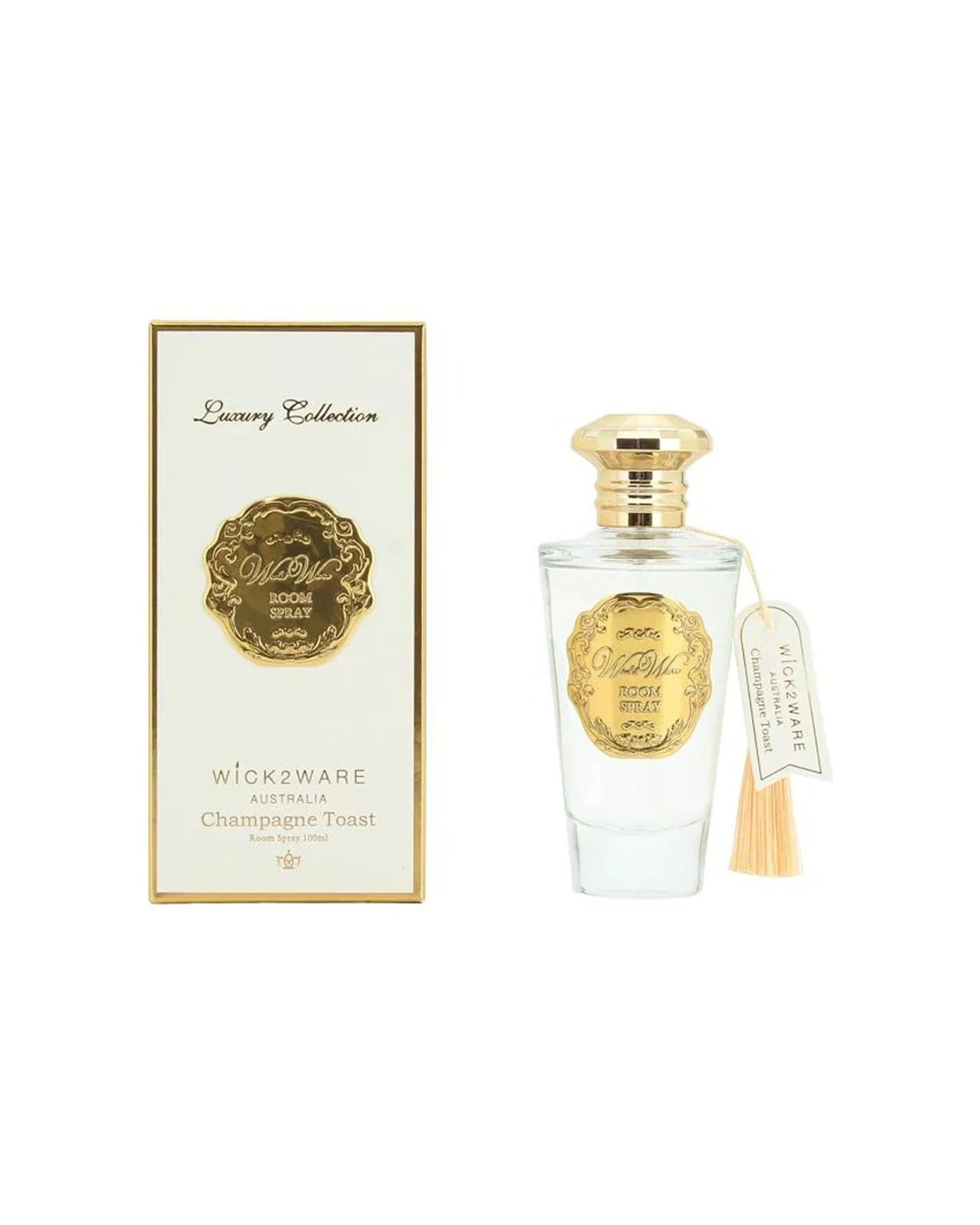 1 Wick2Ware Luxury Collection Room Spray Champagne Toast Scent 100ml Home Fragrance - Gold, 1 of 1