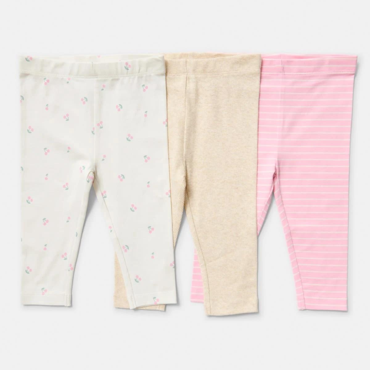 1 3 Pack Leggings Pnk Cherry, 1 of 8