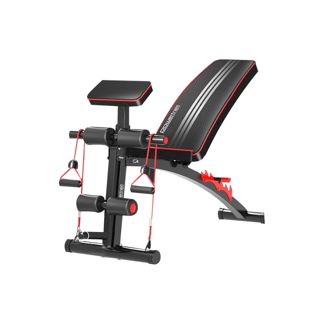 1 Powertrain Adjustable FID Home Gym Bench with Preacher Curl Pad, 1 of 6