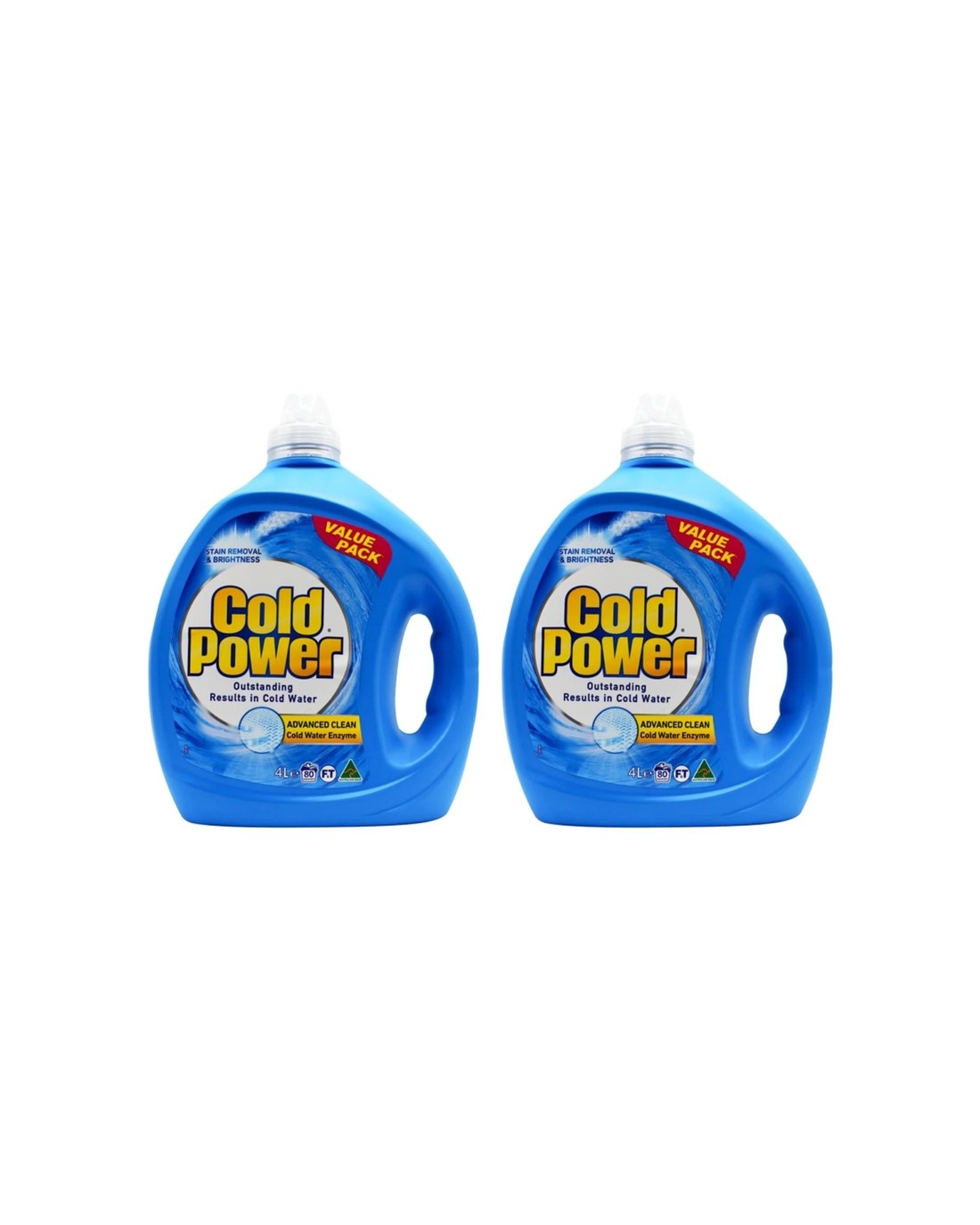 Cold Power Liquid Advanced Clean Laundry Detergent 2pk 4L Front Top ...