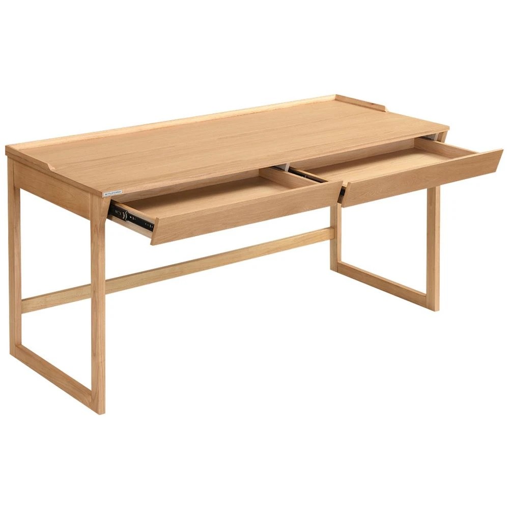9 Larsson 2 Drawer Desk 1500mm Natural Oak Desks, Tables and Workstations, 9 of 10