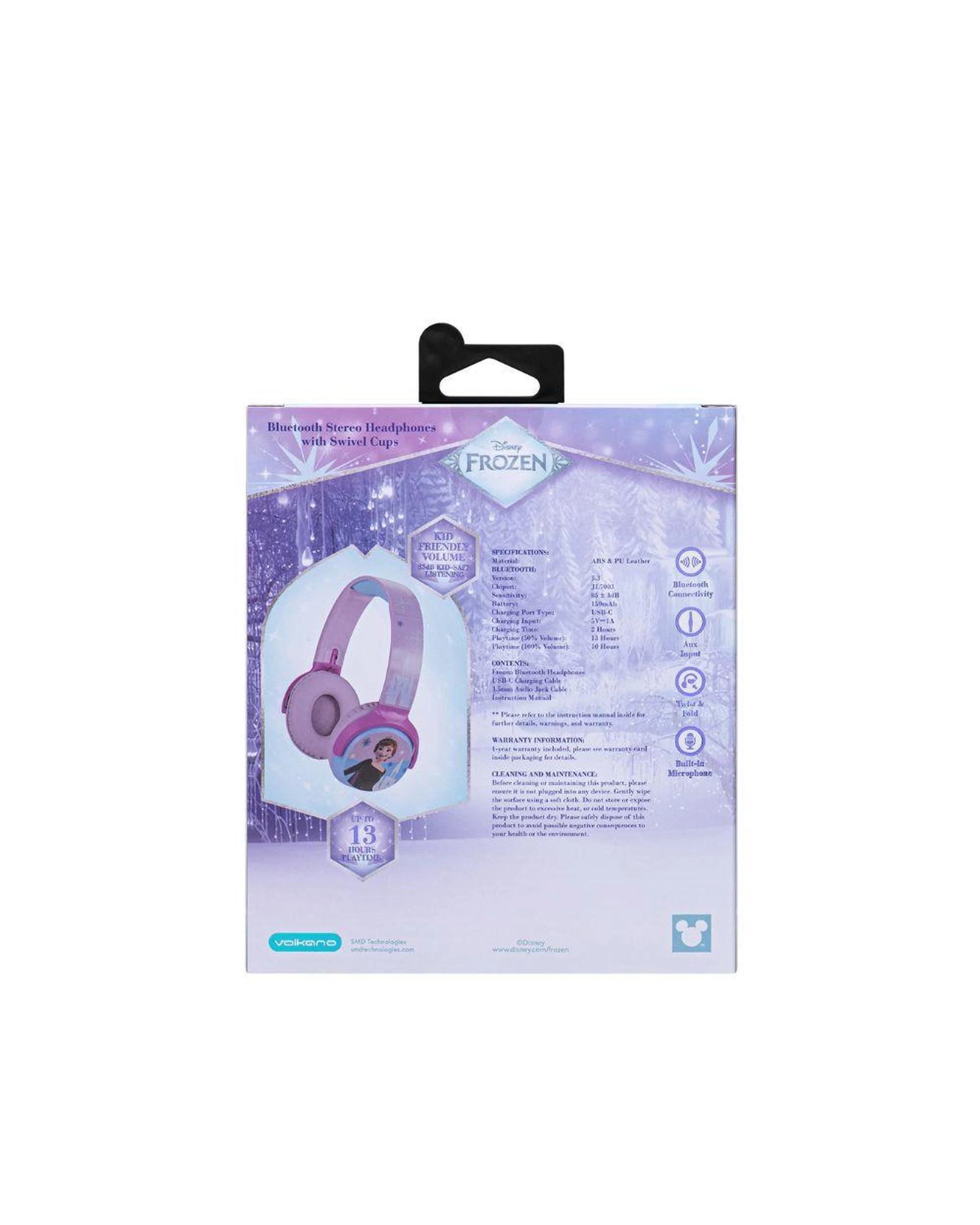 7 Disney Frozen Kids Bluetooth Headphones Volume Limit Light Blue, 7 of 8