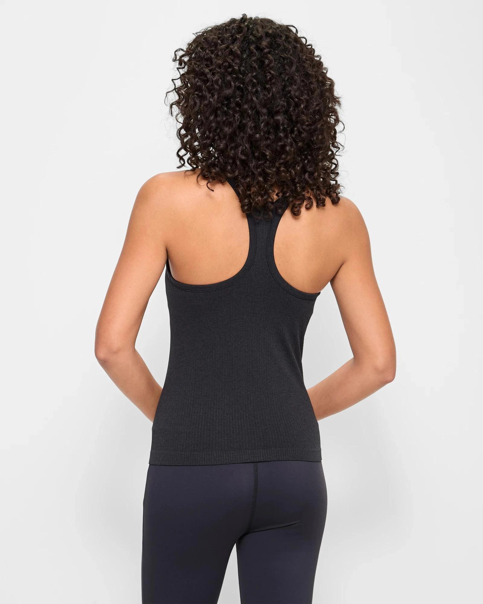 4 Target Active Studio Soft Ribbed Tank Top with Shelf Bra BLACK, 4 of 5