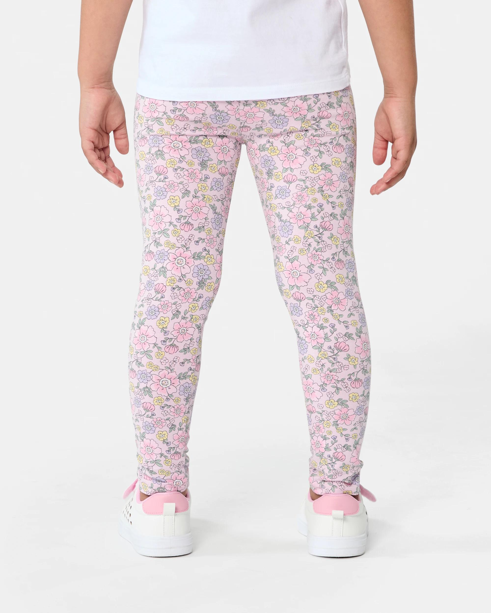 2 Printed Leggings Pink Florl, 2 of 6