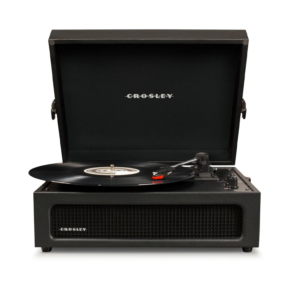 3 Crosley Voyager Bluetooth Portable Turntable - Black + Bundled Crosley Record Storage Display Stand - Black, 3 of 7