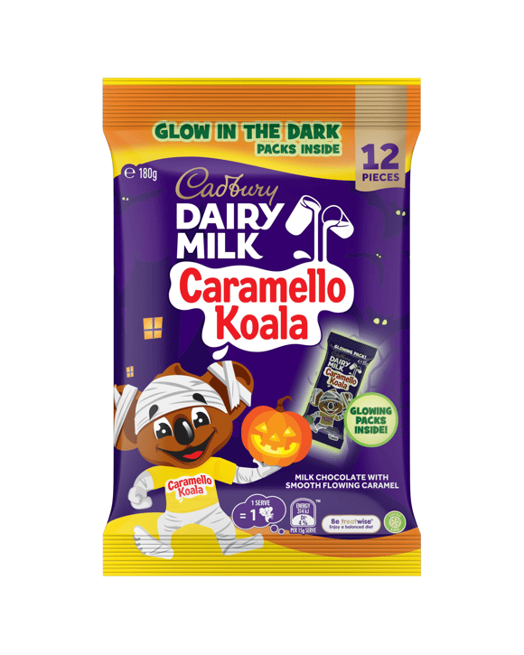 Cadbury 12 Piece Caramello Koala Glow in the Dark Sharepack 180g