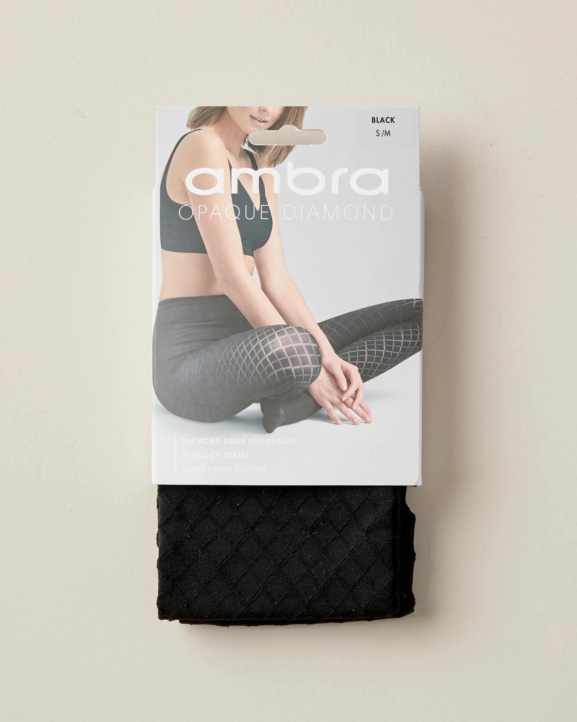 1 Ambra 1 Pack Diamond Net Tights BLACK, 1 of 1