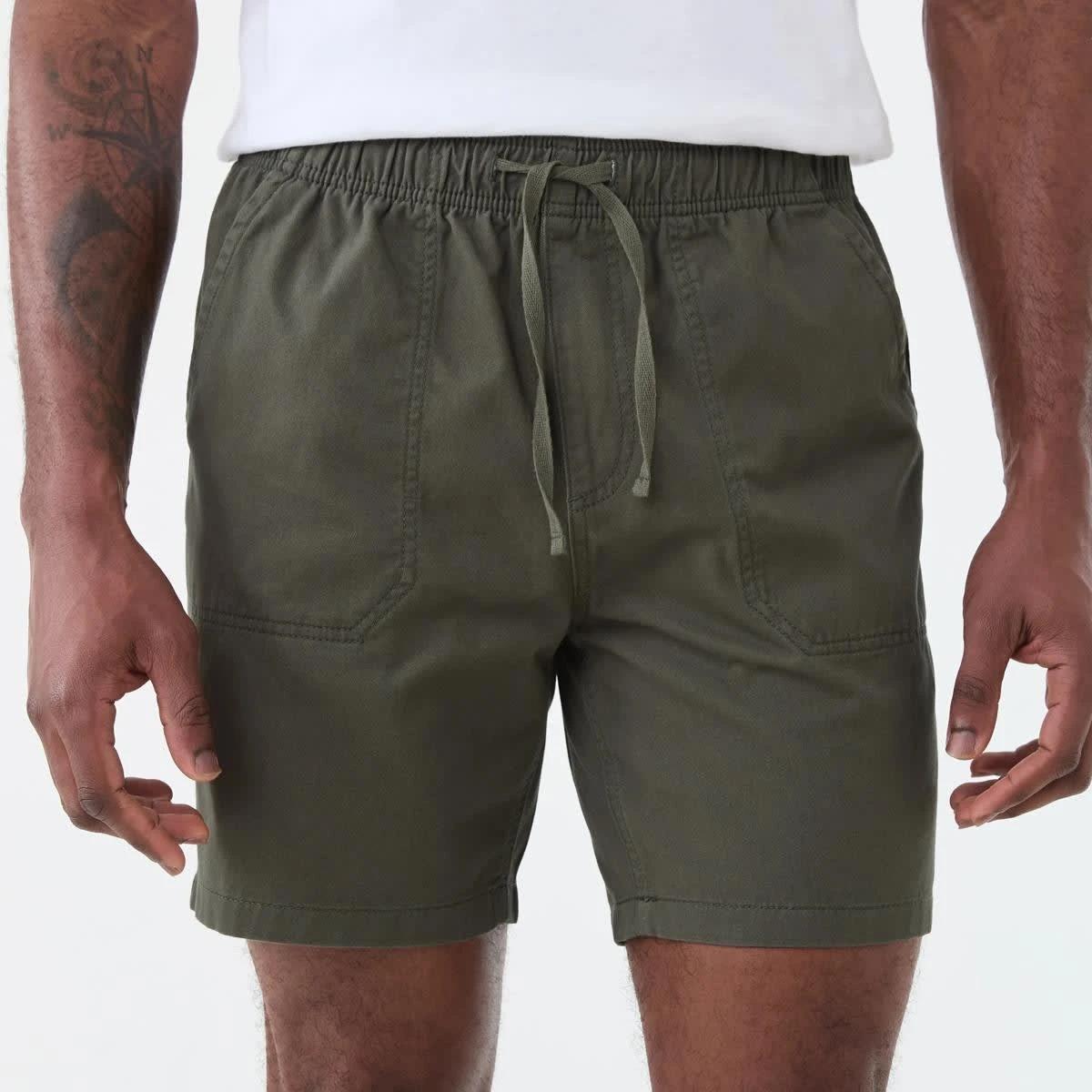 1 Washed Volley Shorts TUSSOCK GREEN, 1 of 6