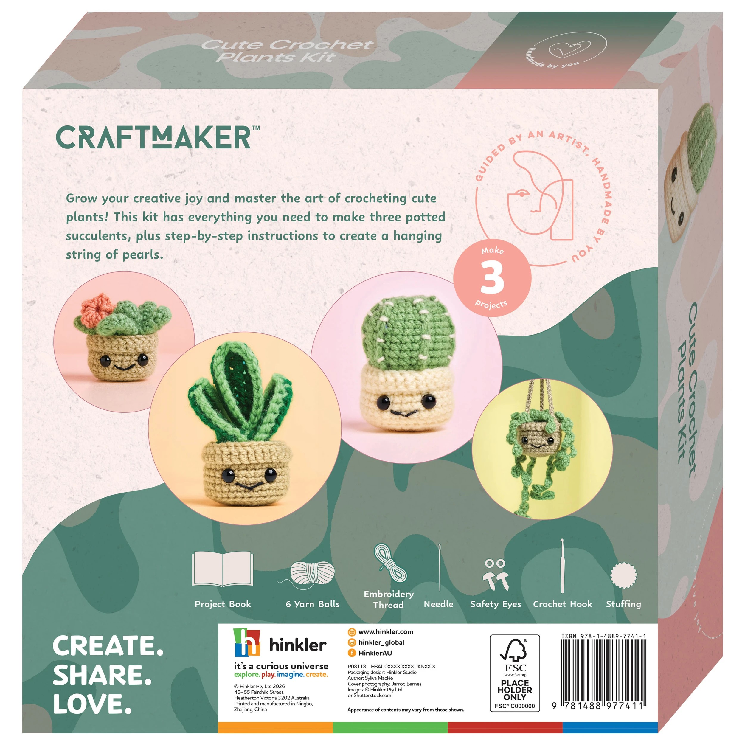2 Craft Maker Cute Crochet Plants Kit, 2 of 6