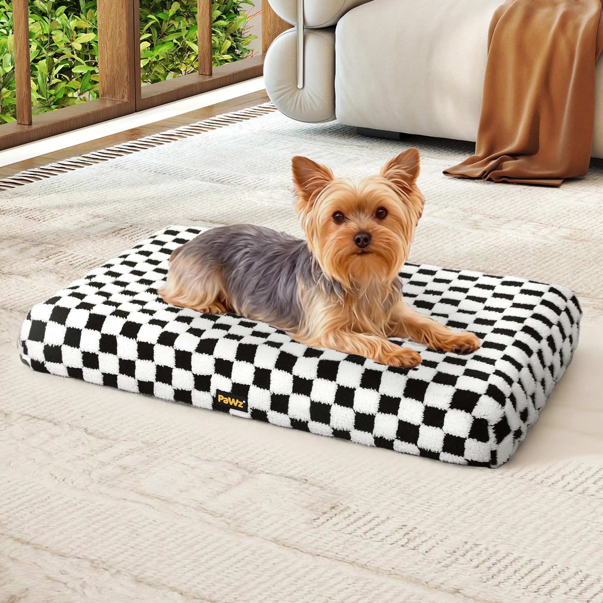7 Pawz Orthopedic Pet Bed Square Checkerboard S, 7 of 9