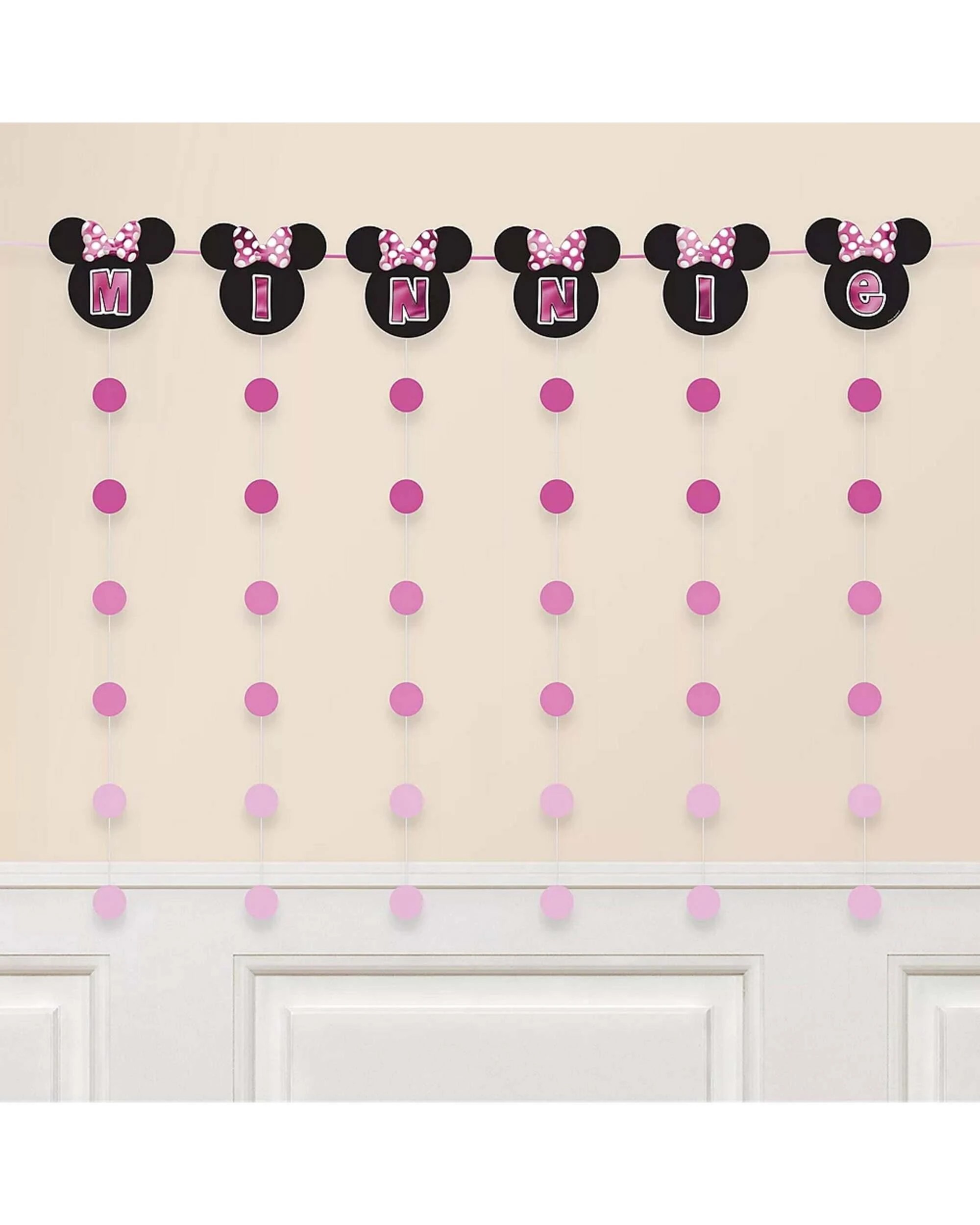1 Amscan Inc. Minnie Mouse Forever String Banner Kit - Pink, 1 of 1