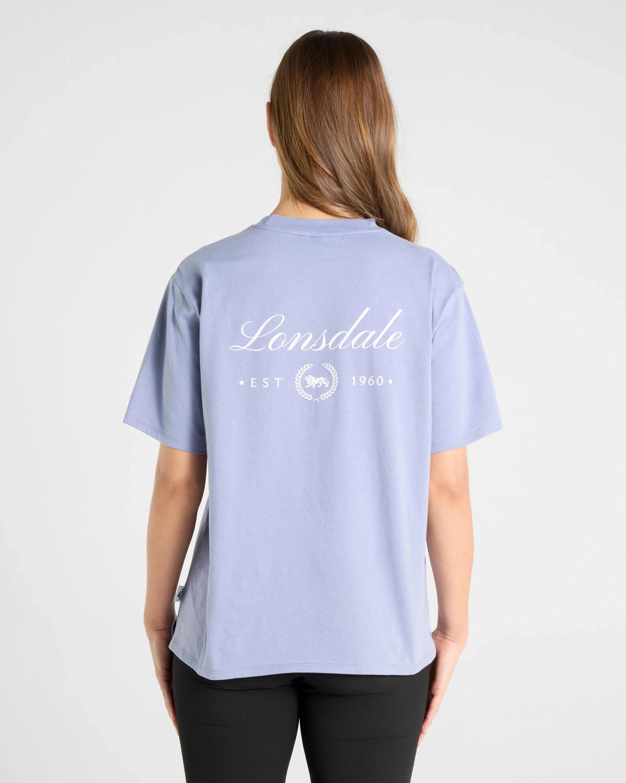 2 Relaxed Boxy T-Shirt - Lonsdale London STORM BLUE, 2 of 4