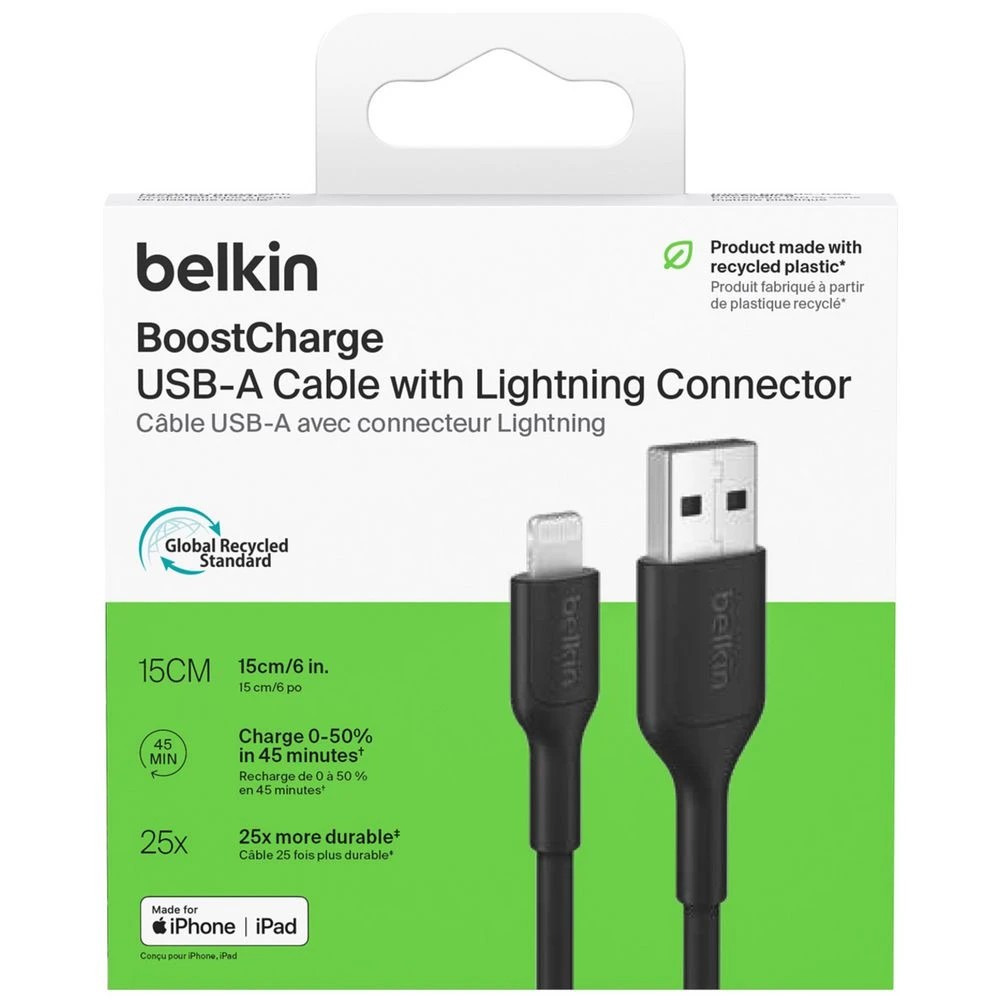 3 Belkin BoostCharge USB-A to Lightning Cable 1m, 3 of 3
