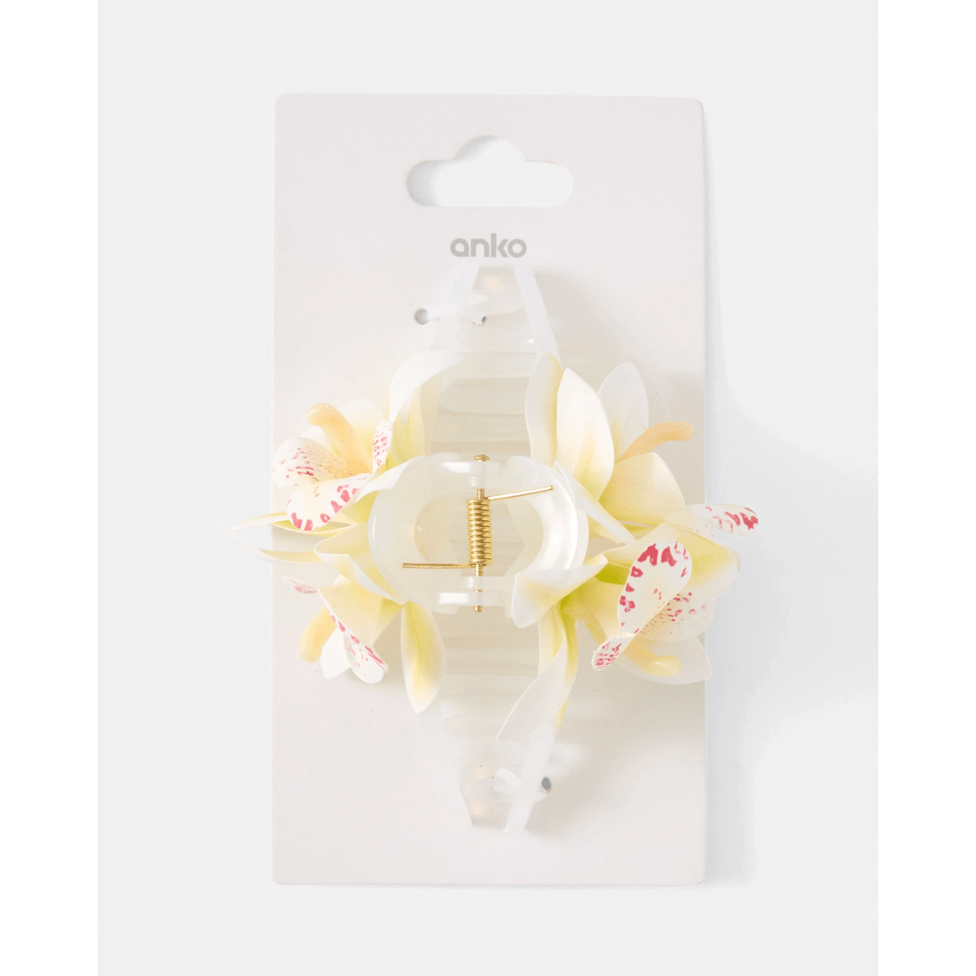 6 White Orchid Cluster Claw Hair Clip, 6 of 6