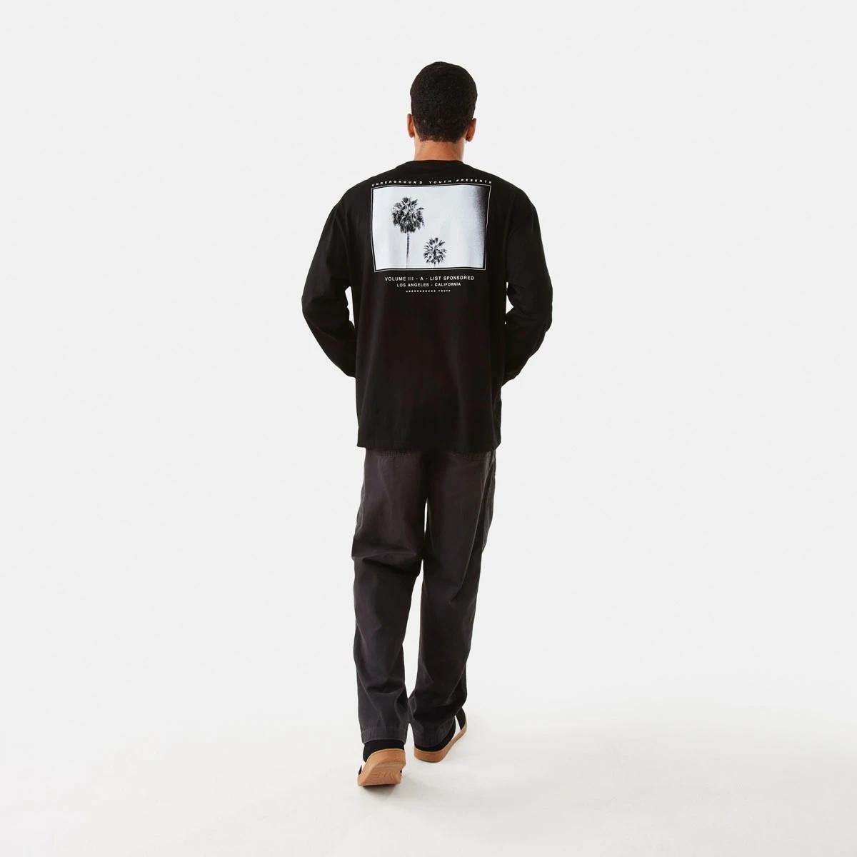 4 Long Sleeve Oversized Graphic T-shirt Black, 4 of 7