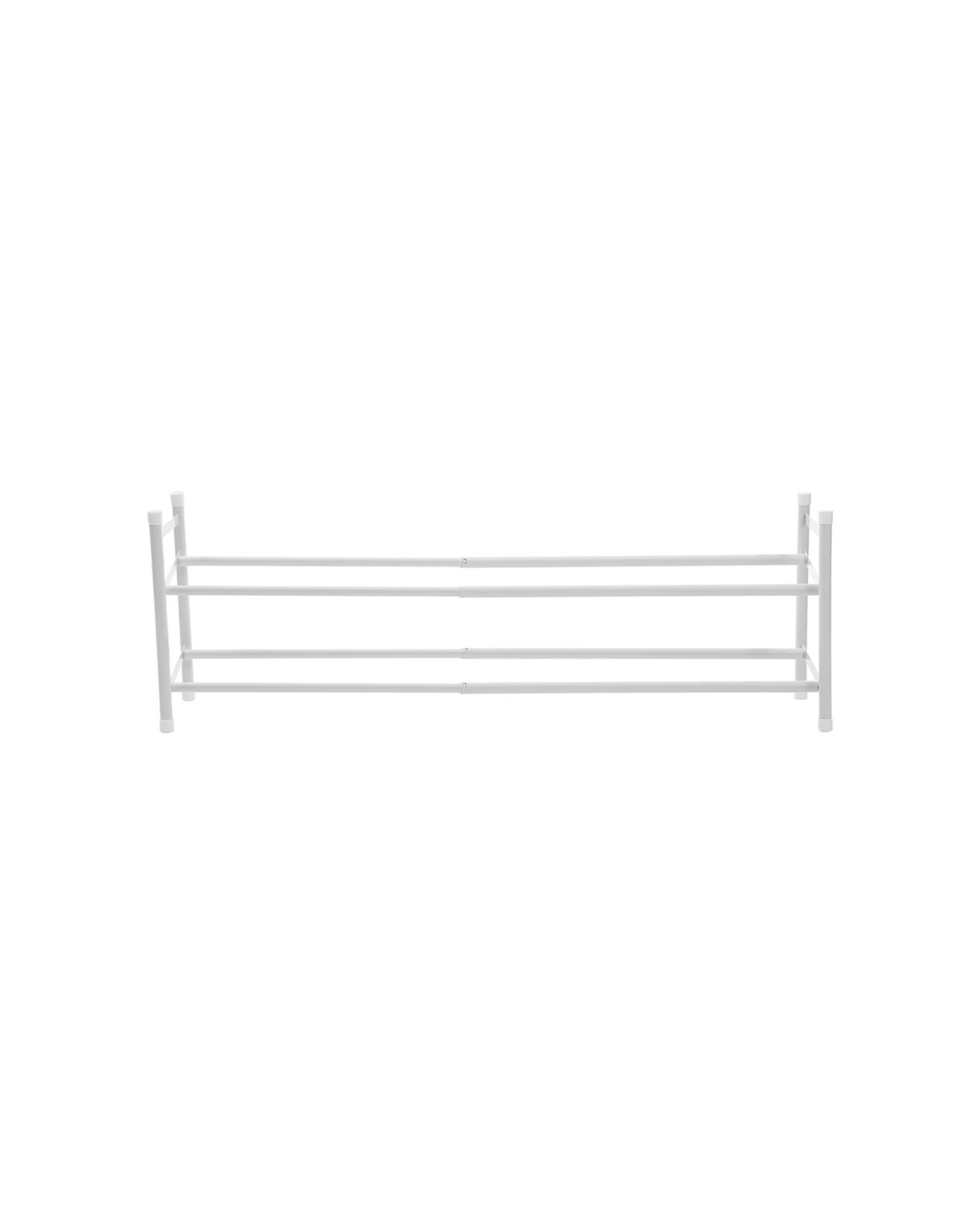 5 Boxsweden 2-Tier Metal Adjustable Shoe Rack 110x35.5cm - White, 5 of 5