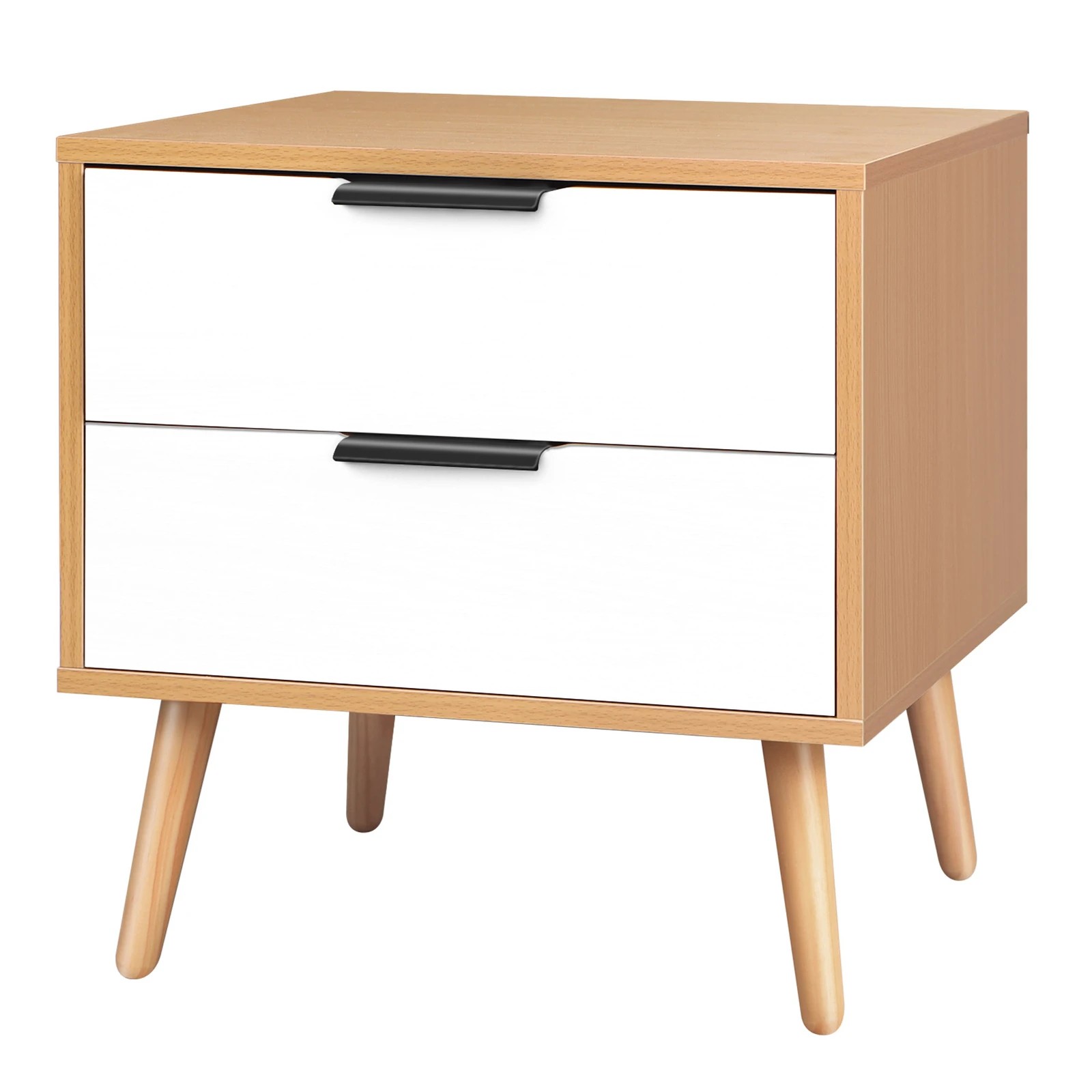5 Alfordson 2x Bedside Table Nightstand Side Cabinet Scandinavian- Oak, 5 of 9