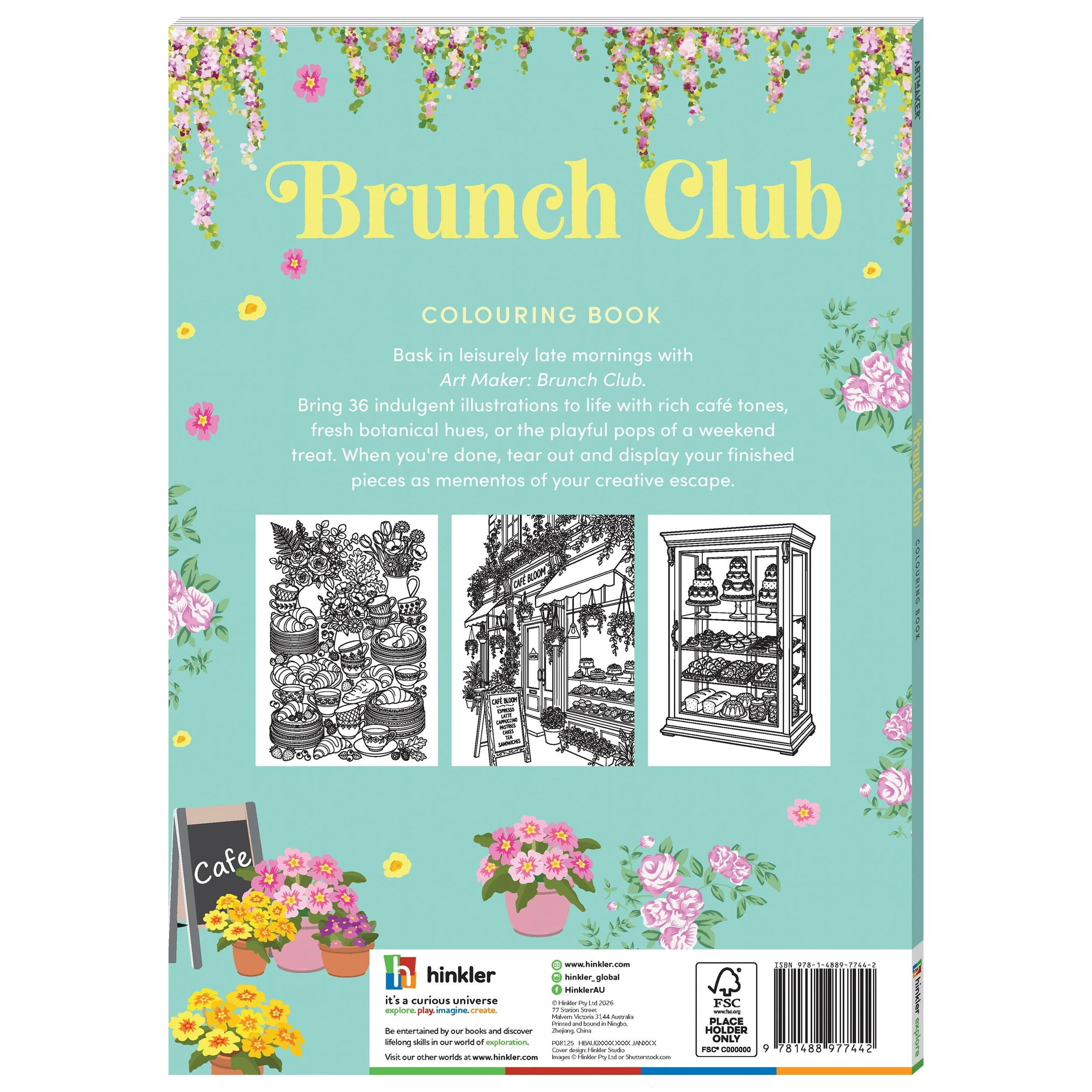 2 Art Maker Brunch Club Colouring Book, 2 of 5