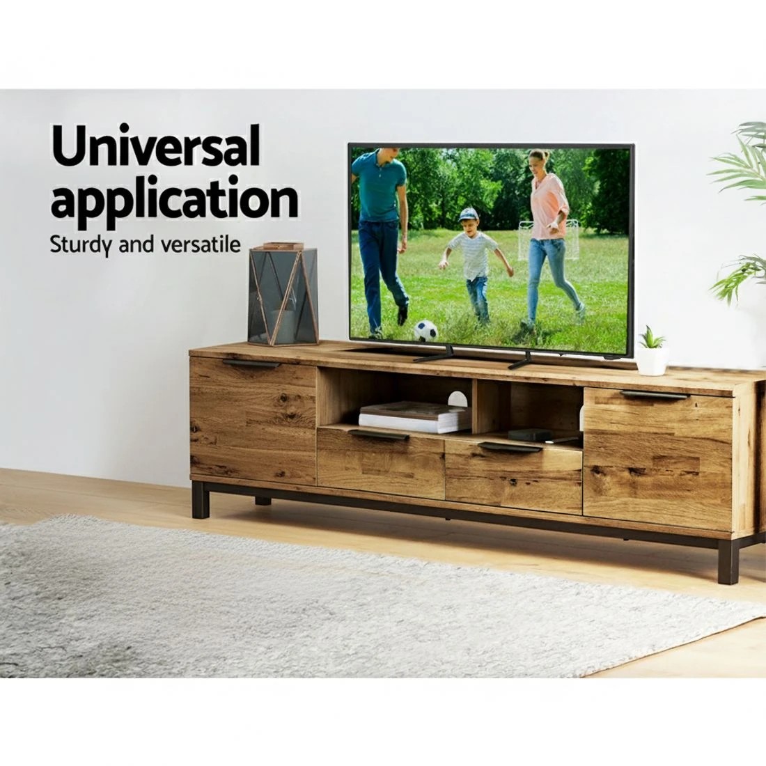 3 Artiss TV Stand Mount Bracket for 32"-65" Universal Pedestal Tabletop Desktop - Black, 3 of 7