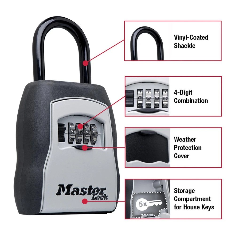 3 Masterlock Medium Combination Portable Key Safe, 3 of 10