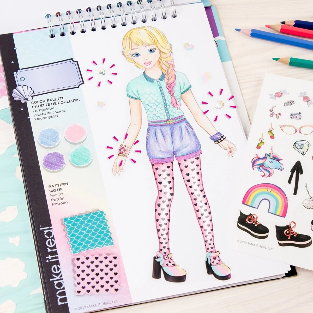 9 Make It Real Fashion Design Sketch Book - Assorted, 9 of 10