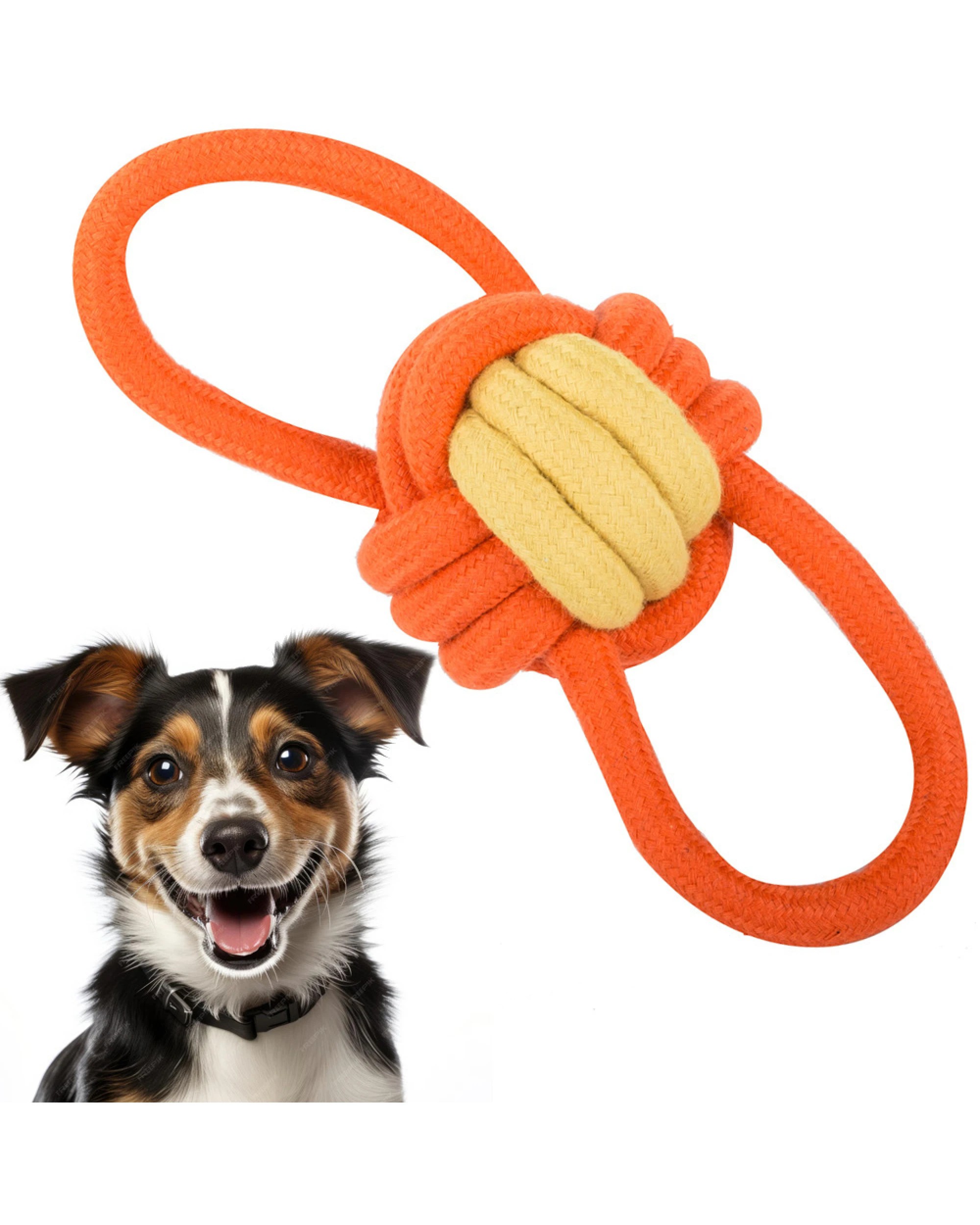 1 BR Pets Heavy Duty Rope Dog Toy for Tug of War and Chewing, 1 of 9