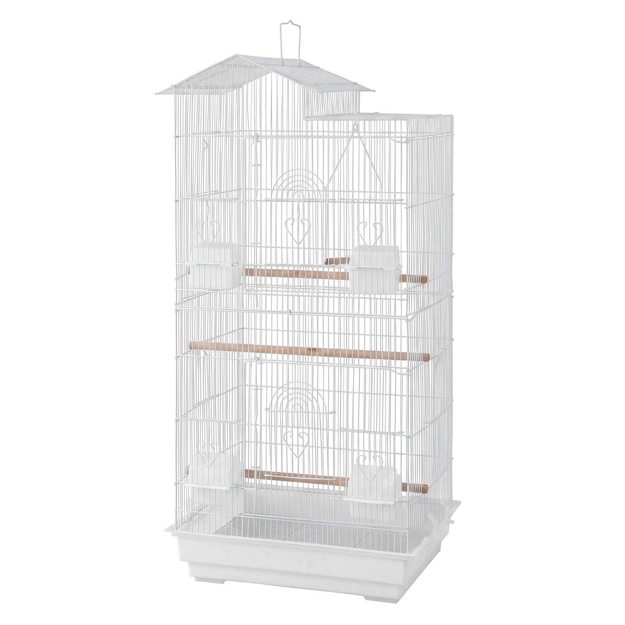 1 i.Pet 100cm Bird Cage Aviary Parrot Budgie - White, 1 of 8