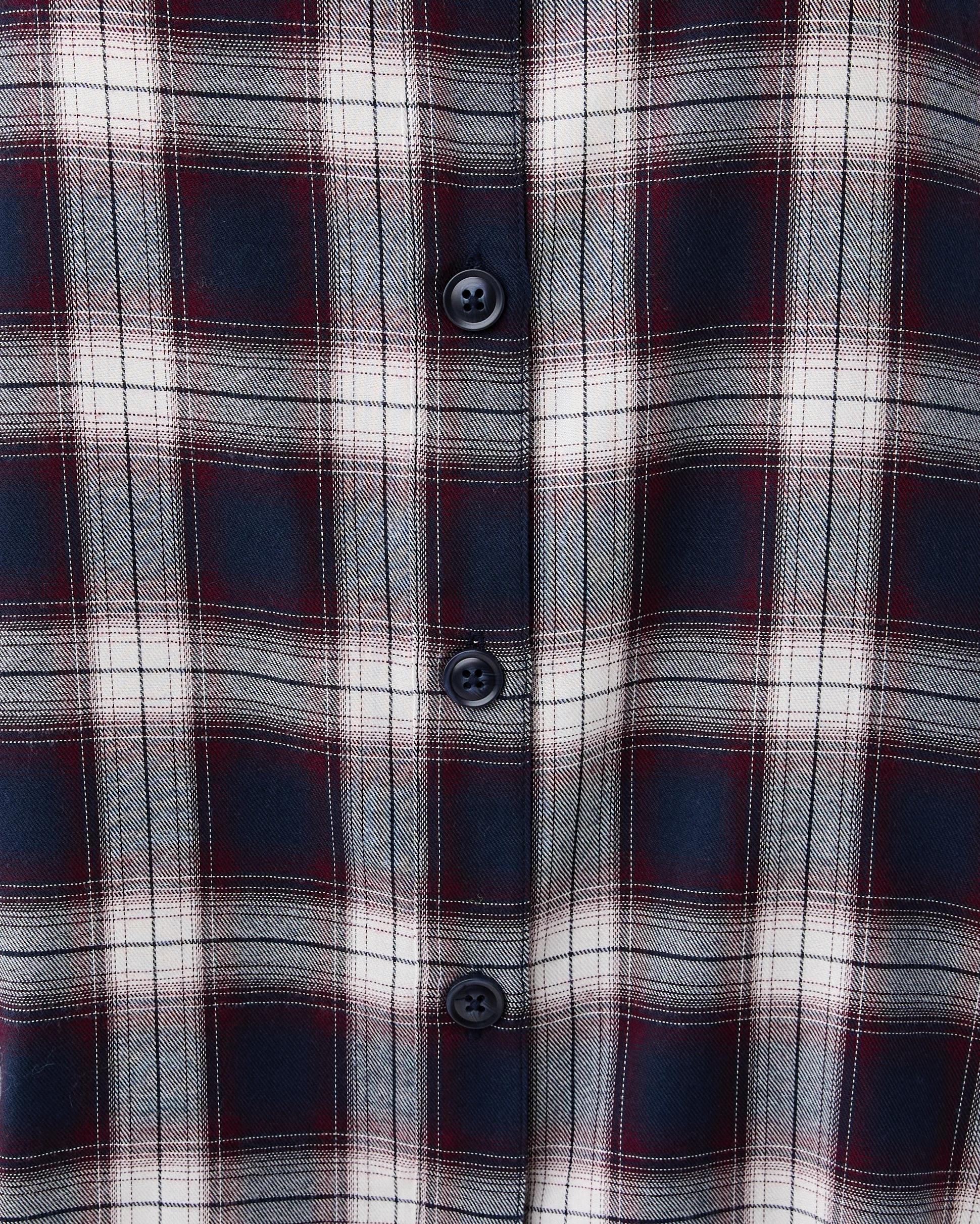 6 Long Sleeve Brushed Check Shirt Check Navy, 6 of 7
