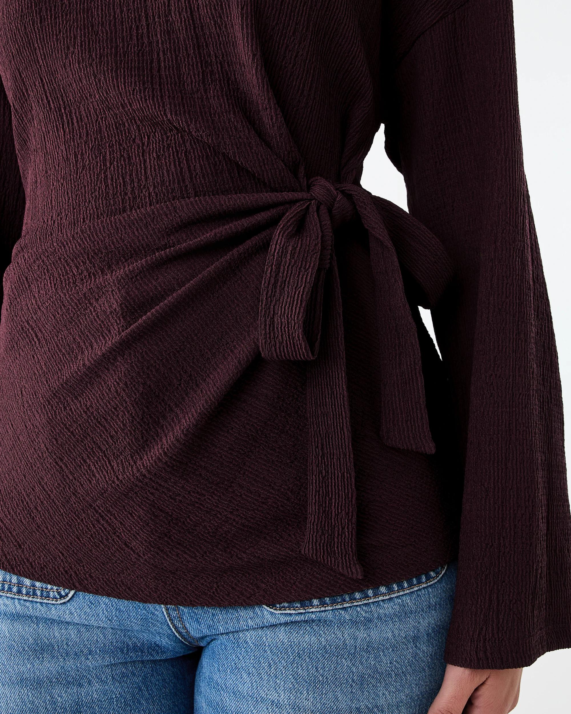 6 Long Sleeve Tie Side Top Fudge, 6 of 7
