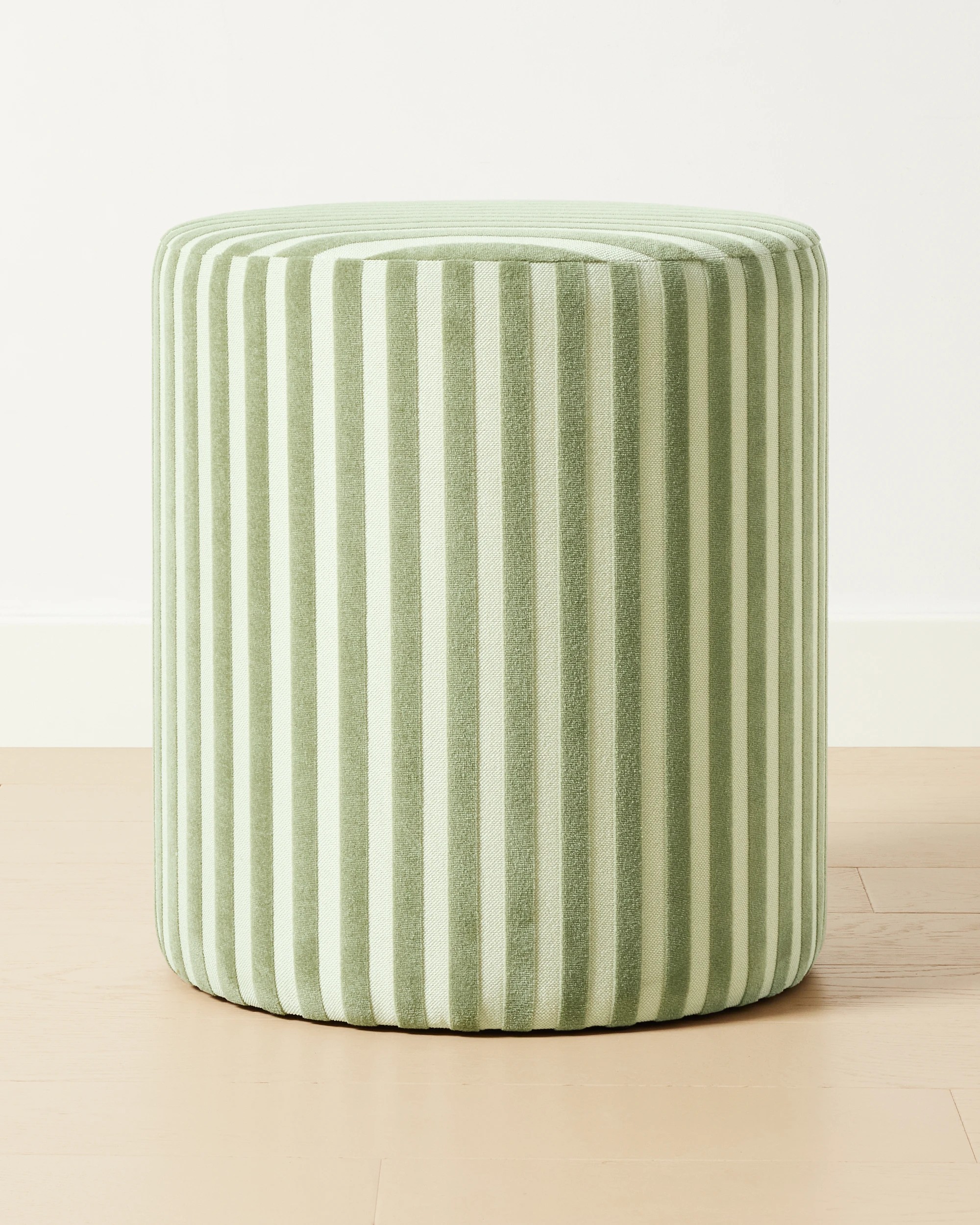 1 Green Stripe Ottoman, 1 of 4